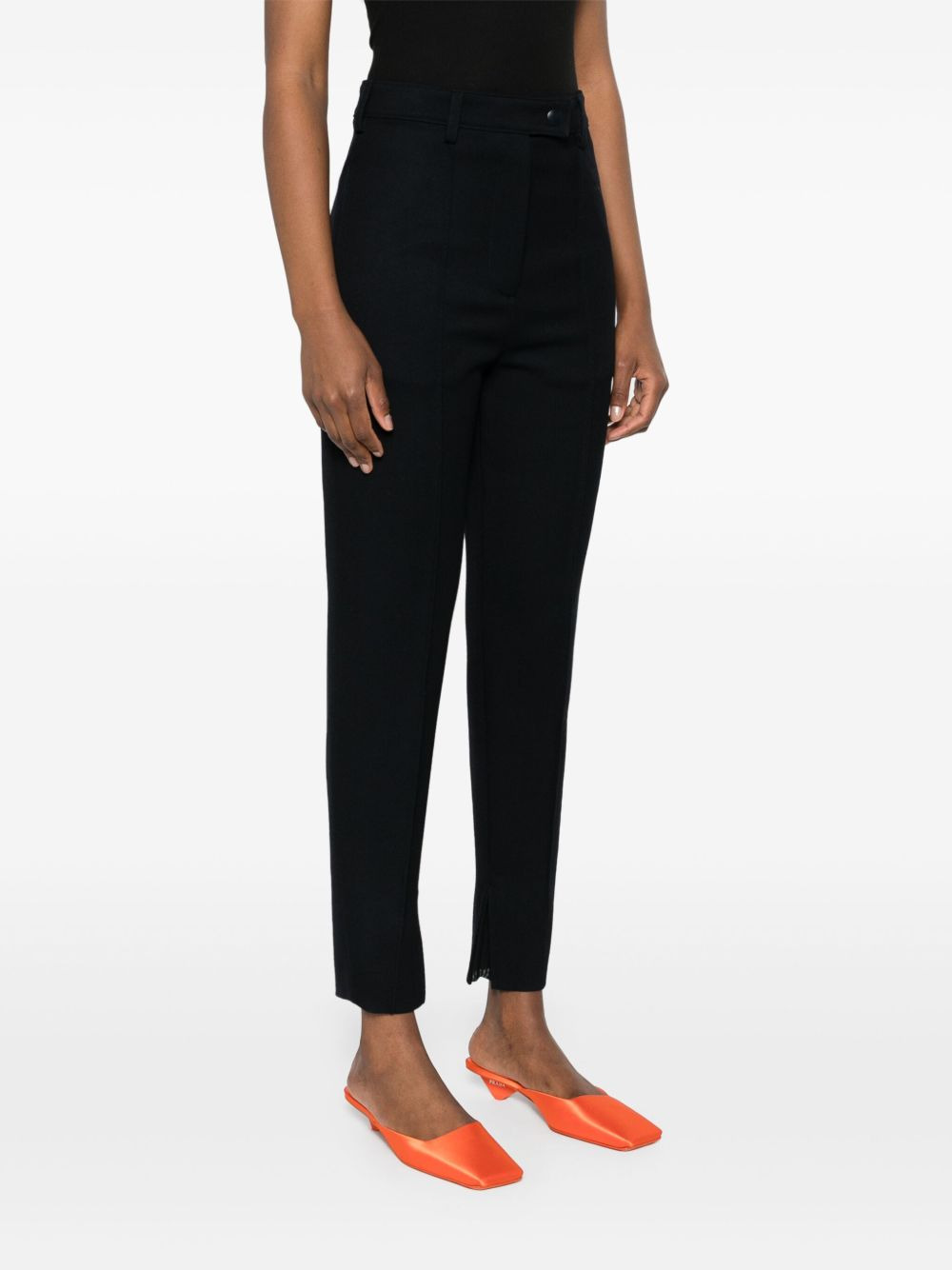 high-waist slim-cut trousers - 3