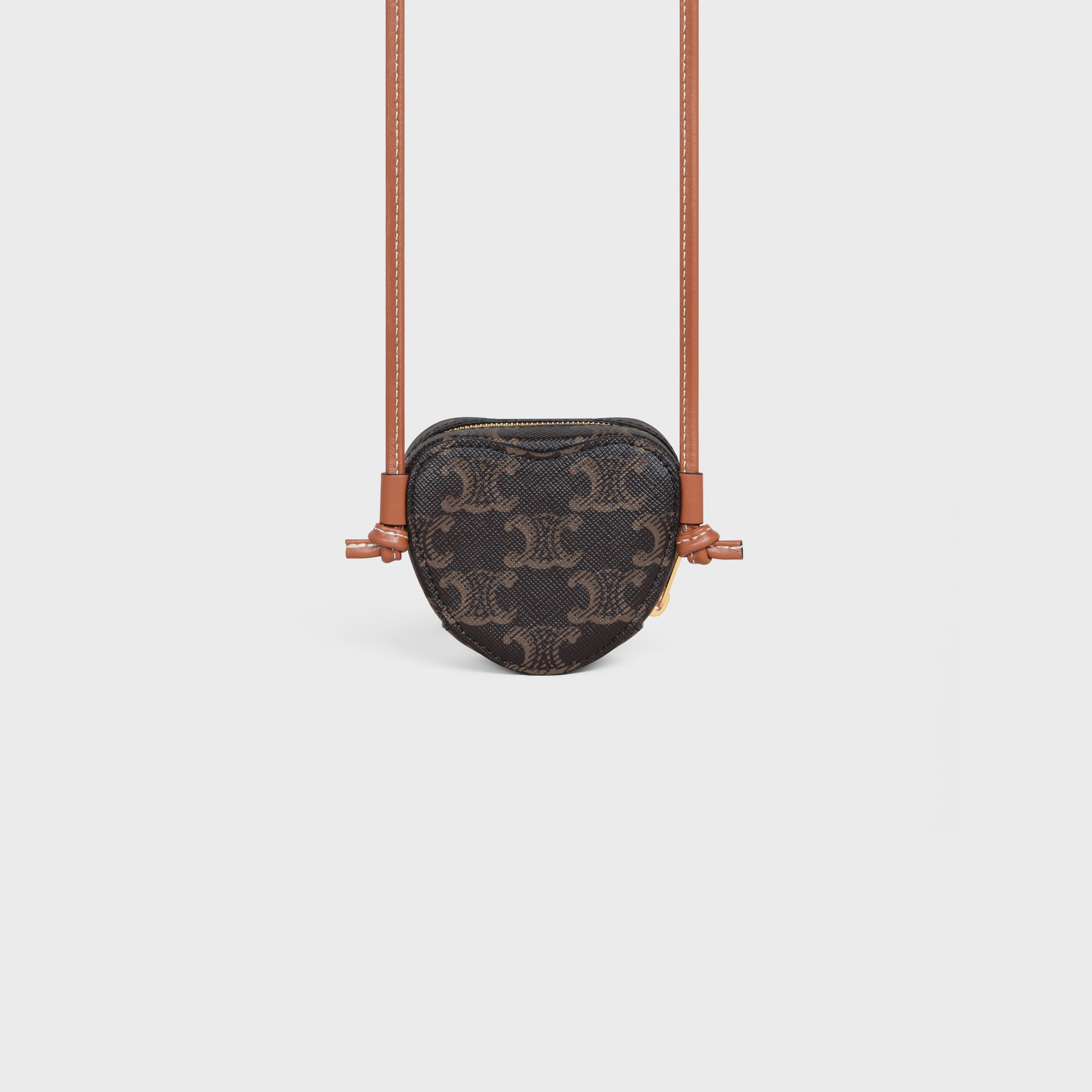 CROSSBODY MICRO HEART in triomphe canvas - 4