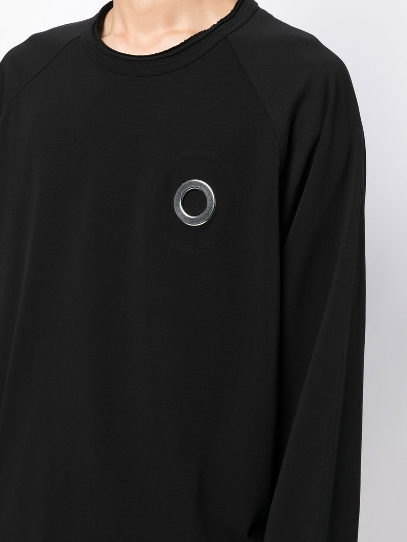 appliquÃ©-detail cotton sweatshirt 5