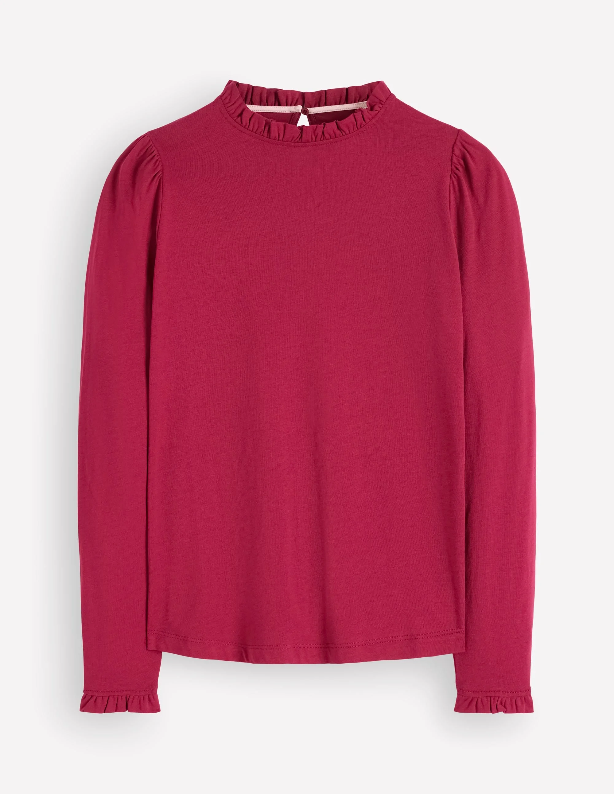 Supersoft Frill Detail Top-Ruby Red - 1