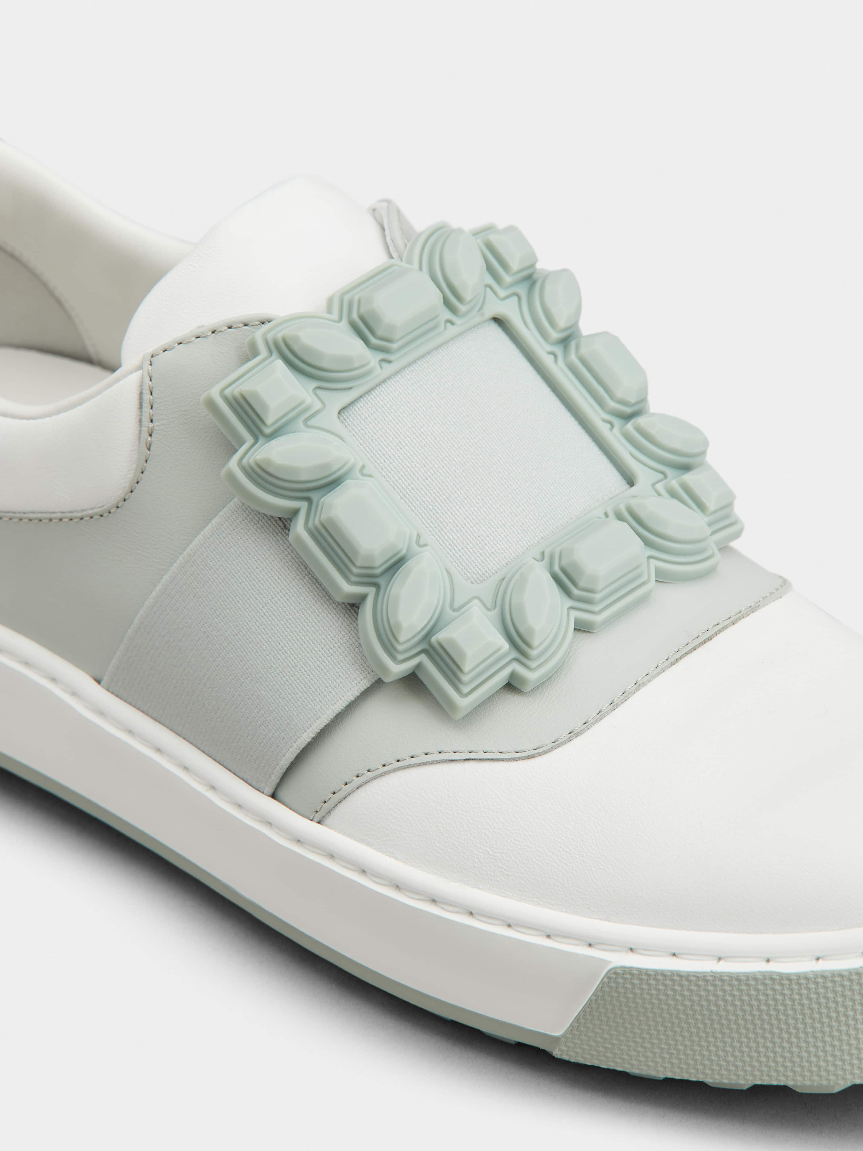 Very Vivier Rubber Buckle Sneakers in Leather - 3