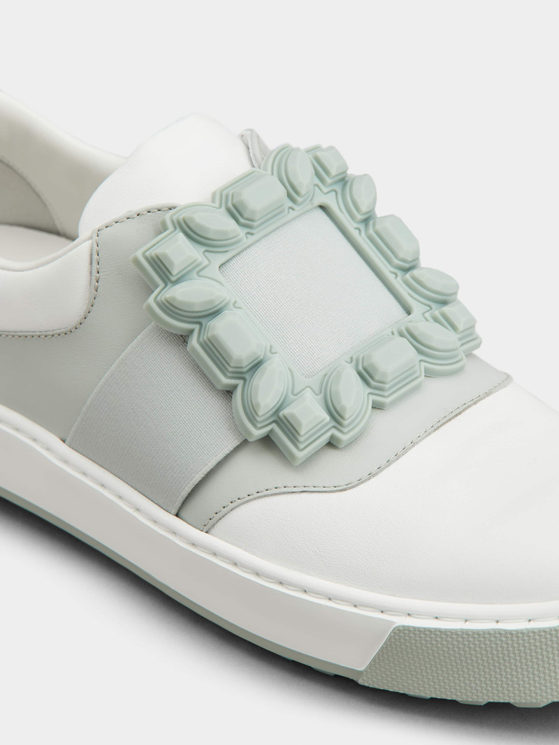 Very Vivier Rubber Buckle Sneakers in Leather 3