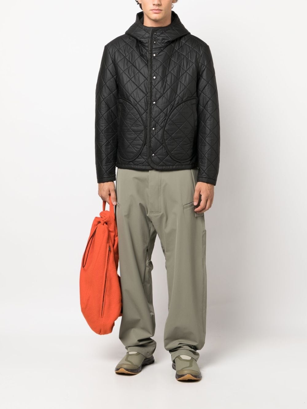 diamond-quilted hooded jacket - 2