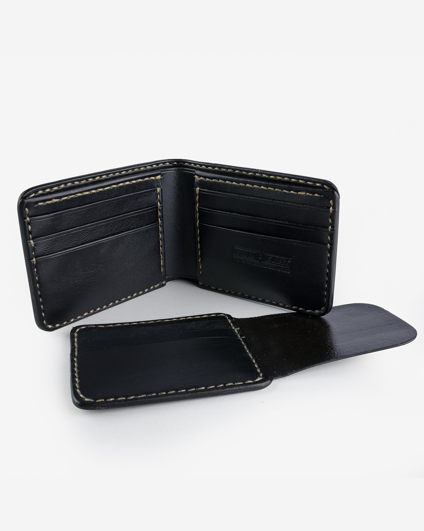 IHG-071-NAV Slimline Small Shell Cordovan Wallet - Navy - 5