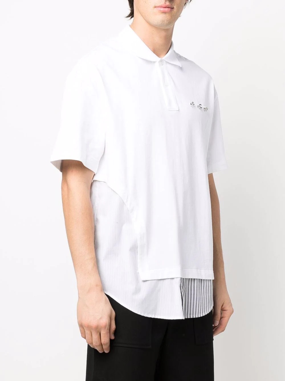 layered cotton polo shirt - 3