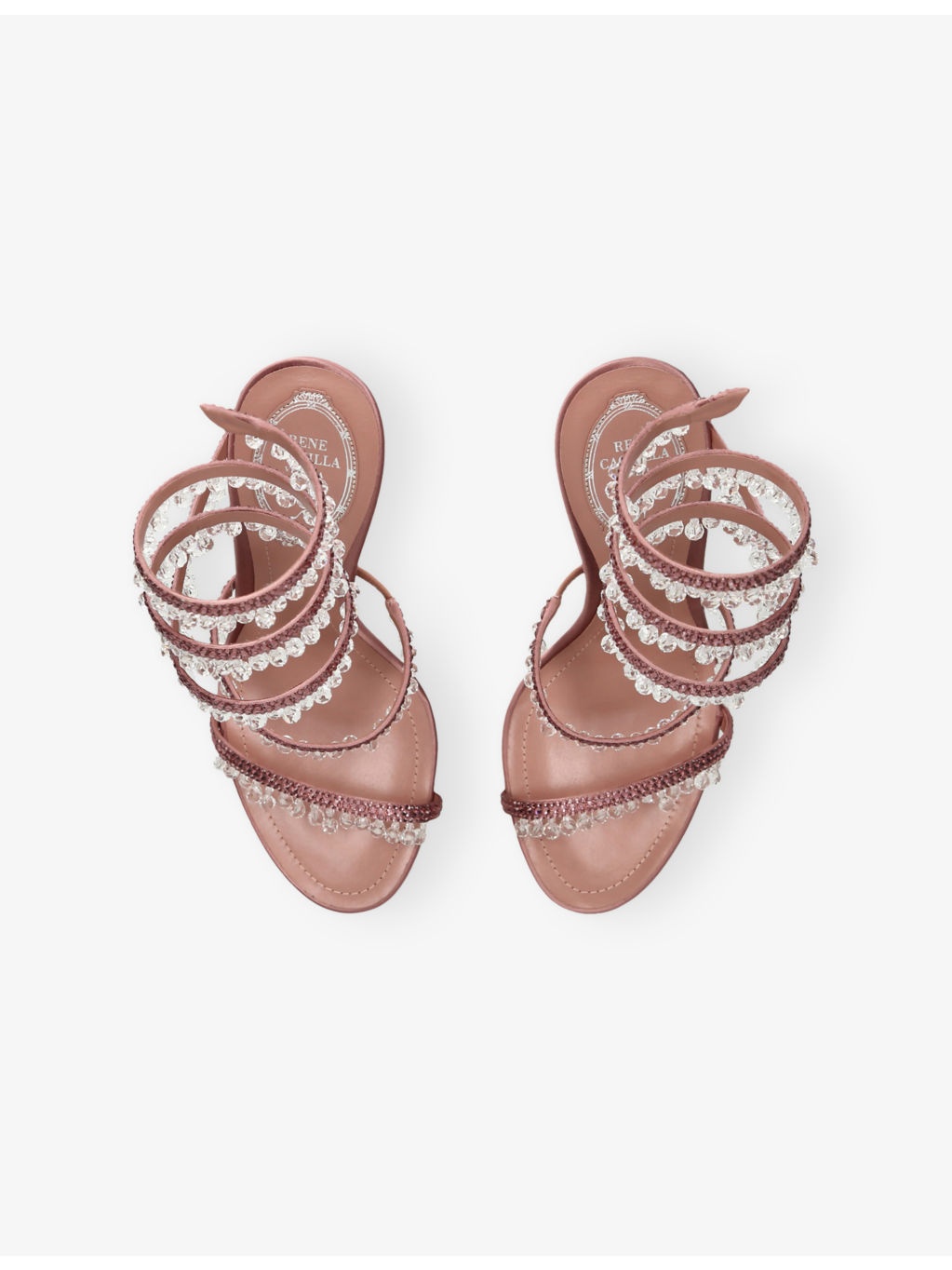 Chandelier 105 Crystal-Embellished Satin Heeled Sandals - 4