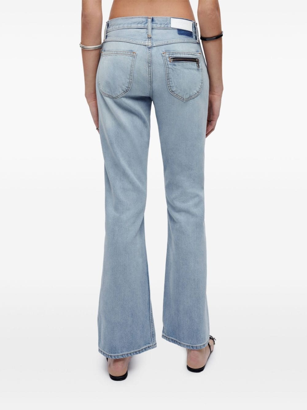 mid-rise flared jeans - 4