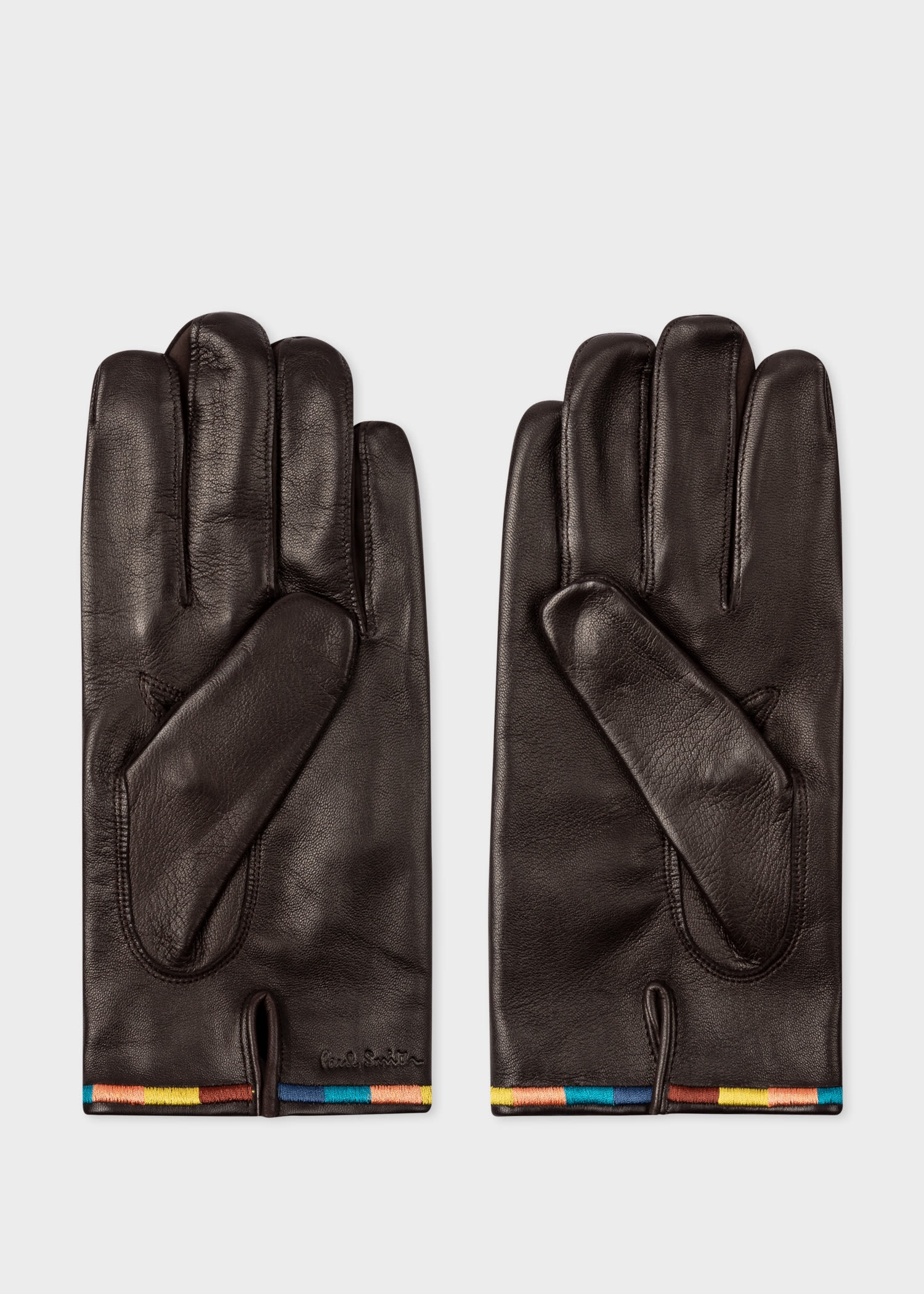 'Artist Stripe' Leather Gloves - 2