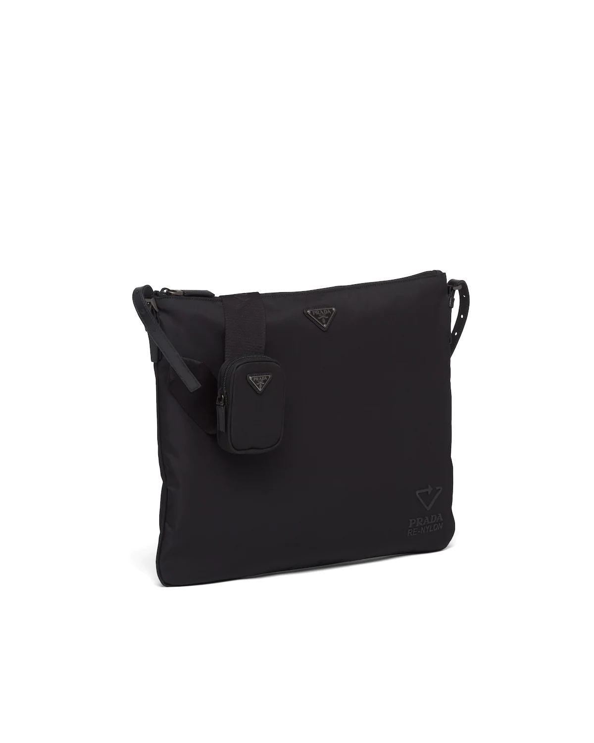 Re-Nylon and Saffiano leather shoulder bag - 3