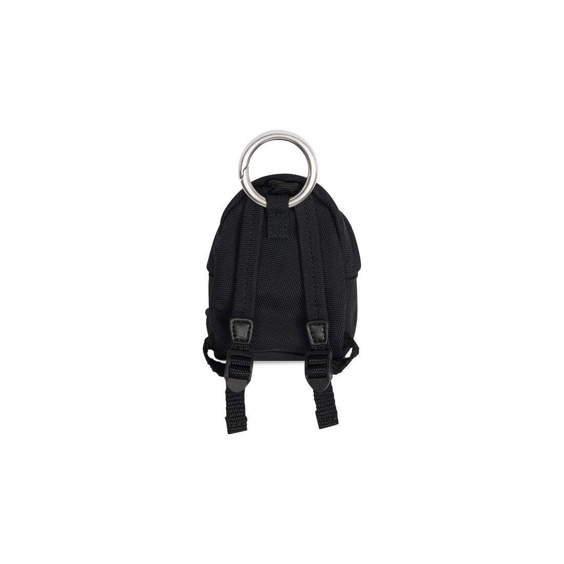Micro Backpack Keychain in Black - 2