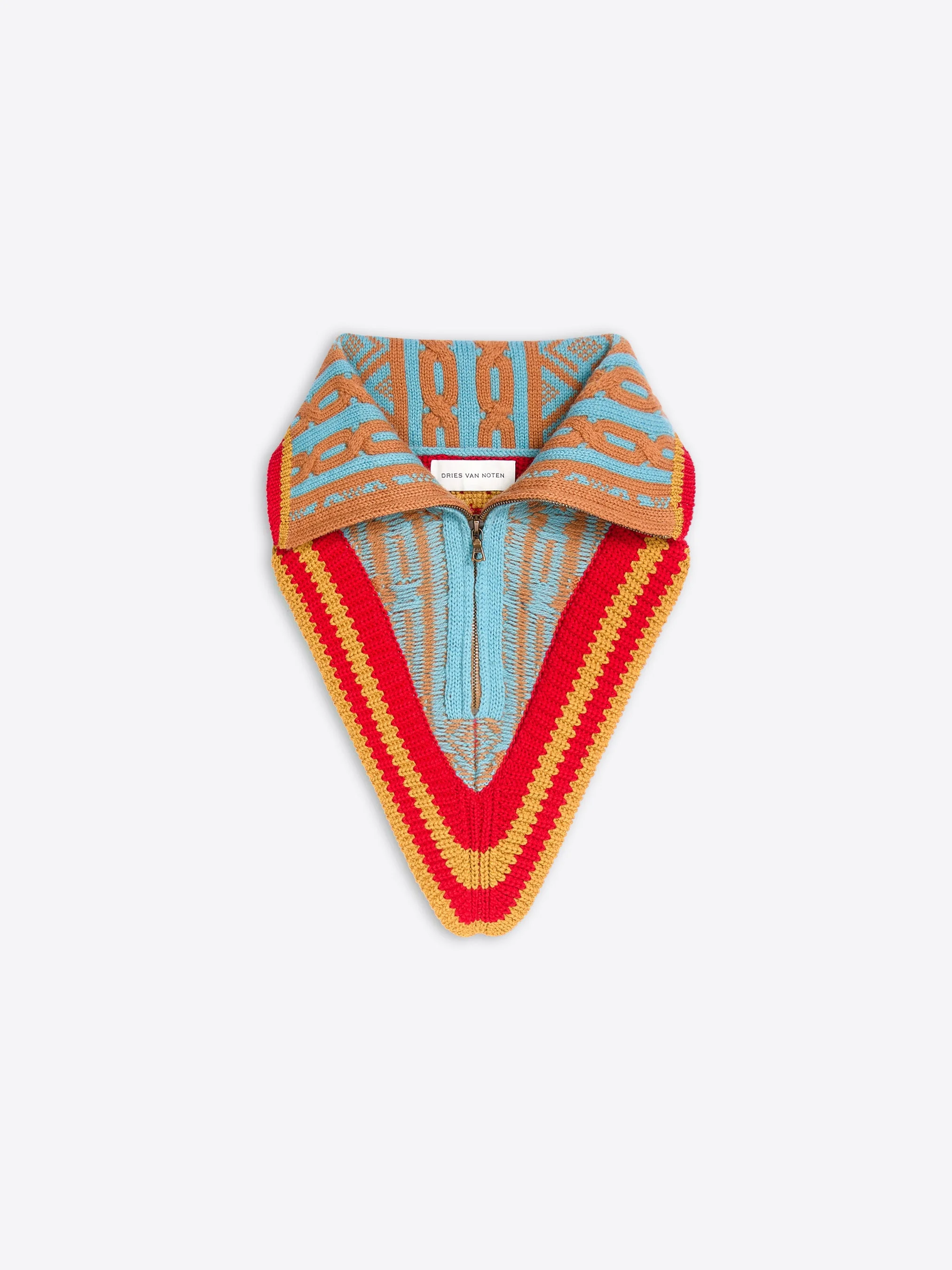 JACQUARD WOOL COLLAR - 1