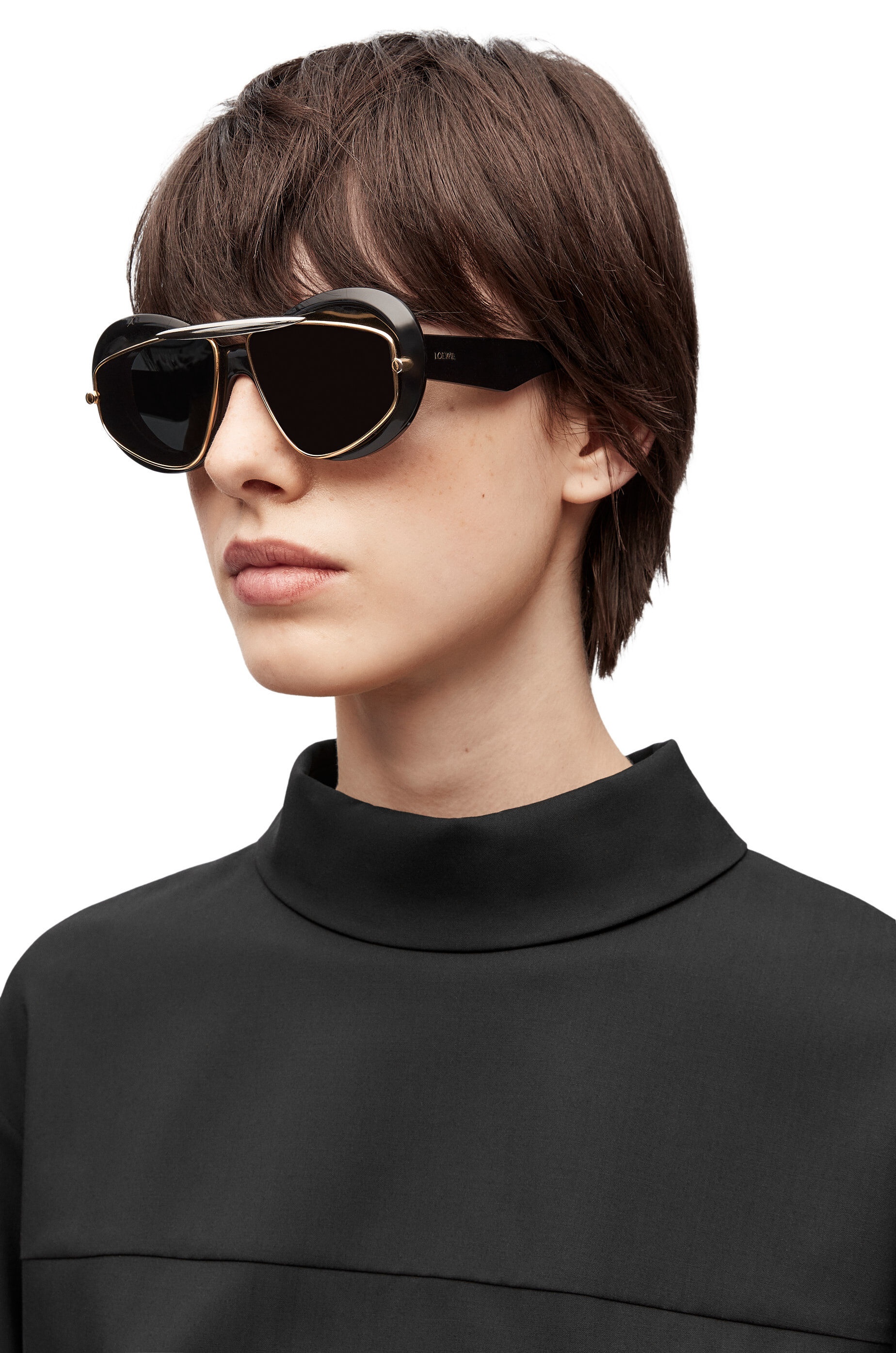 Wing double frame sunglasses in acetate and metal - 2