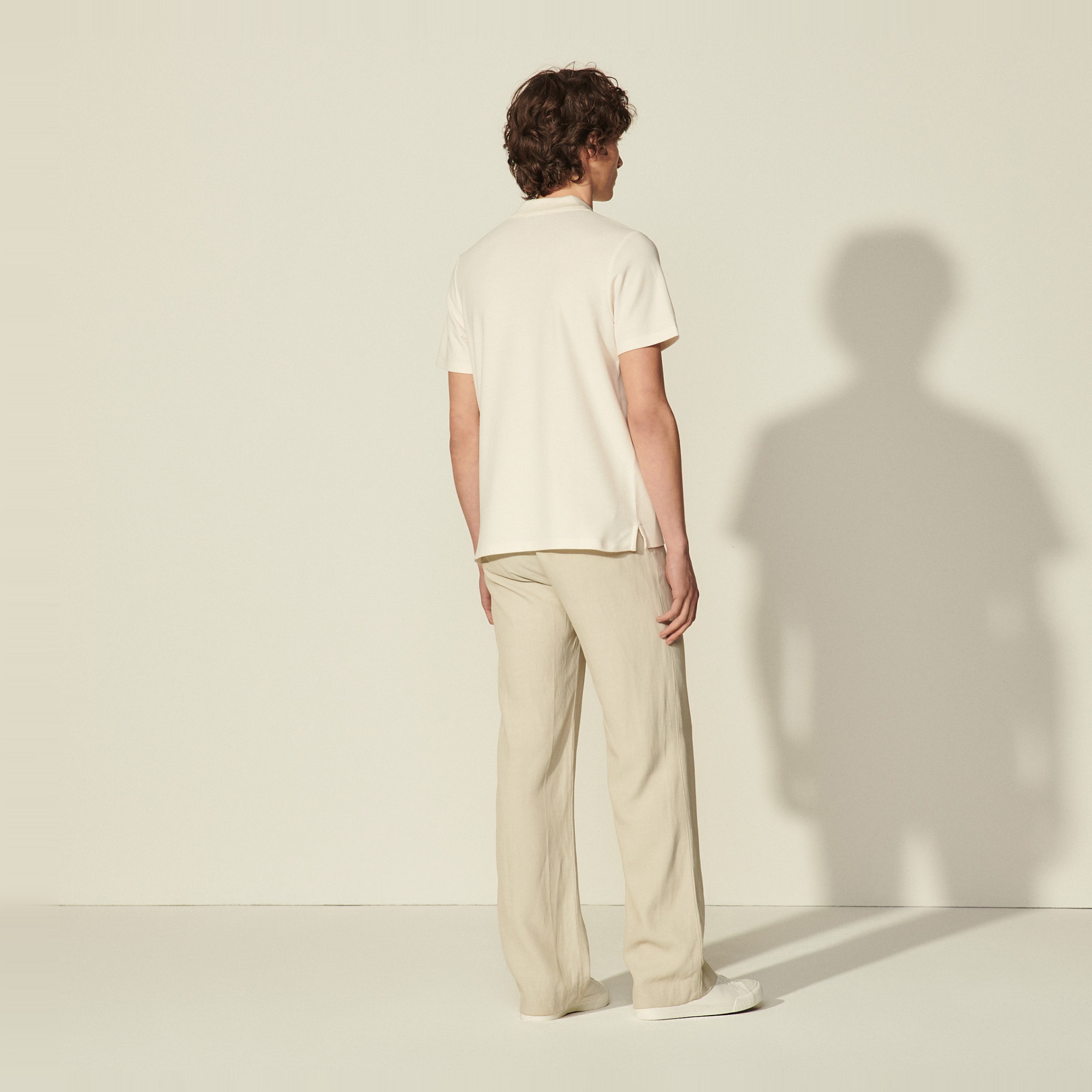 Embroidered cotton piqué polo shirt - 3
