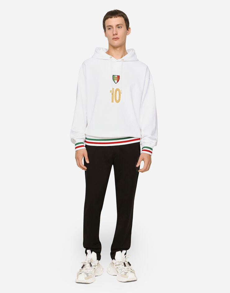 Jersey hoodie with patch - 4