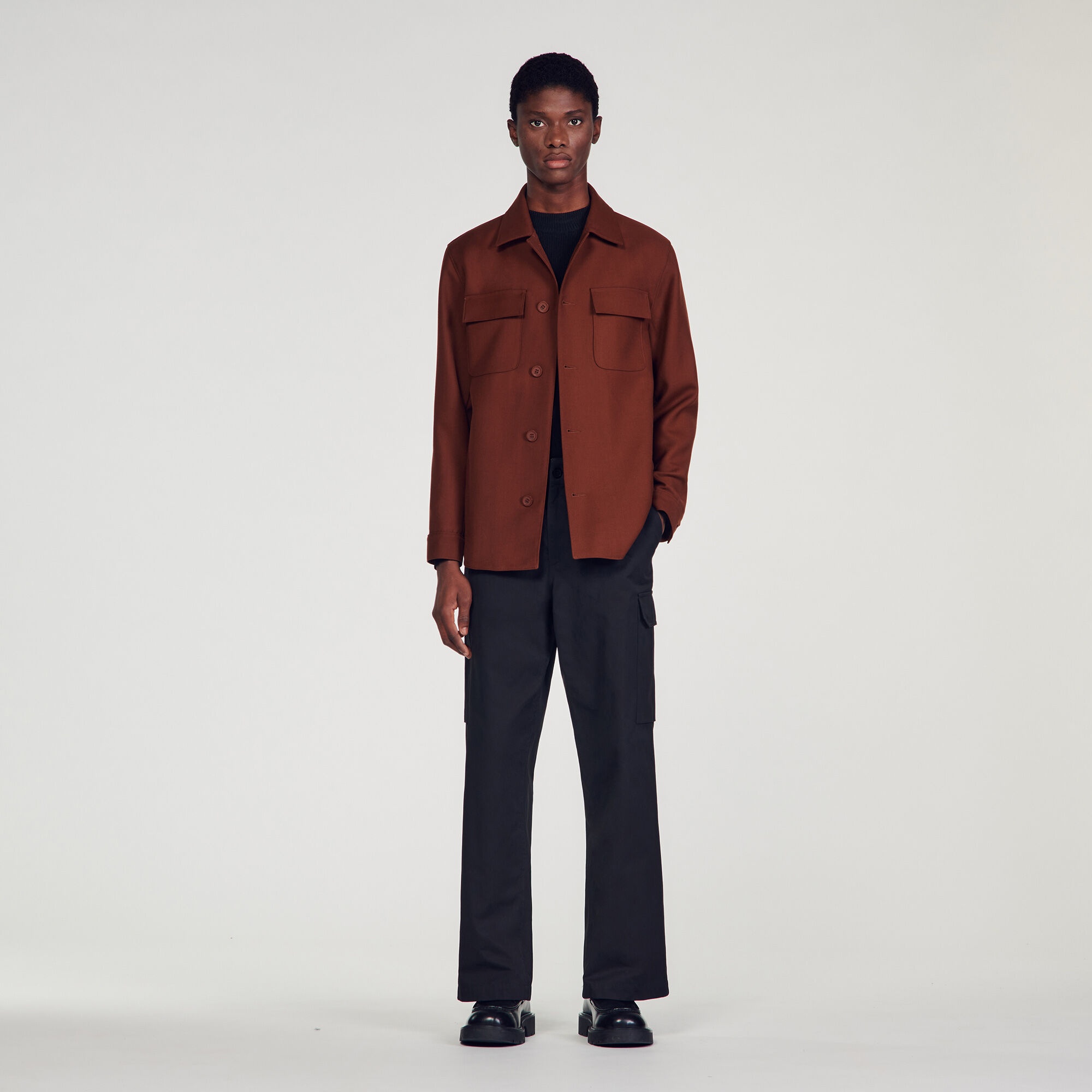 WOOL BLEND OVERSHIRT - 2