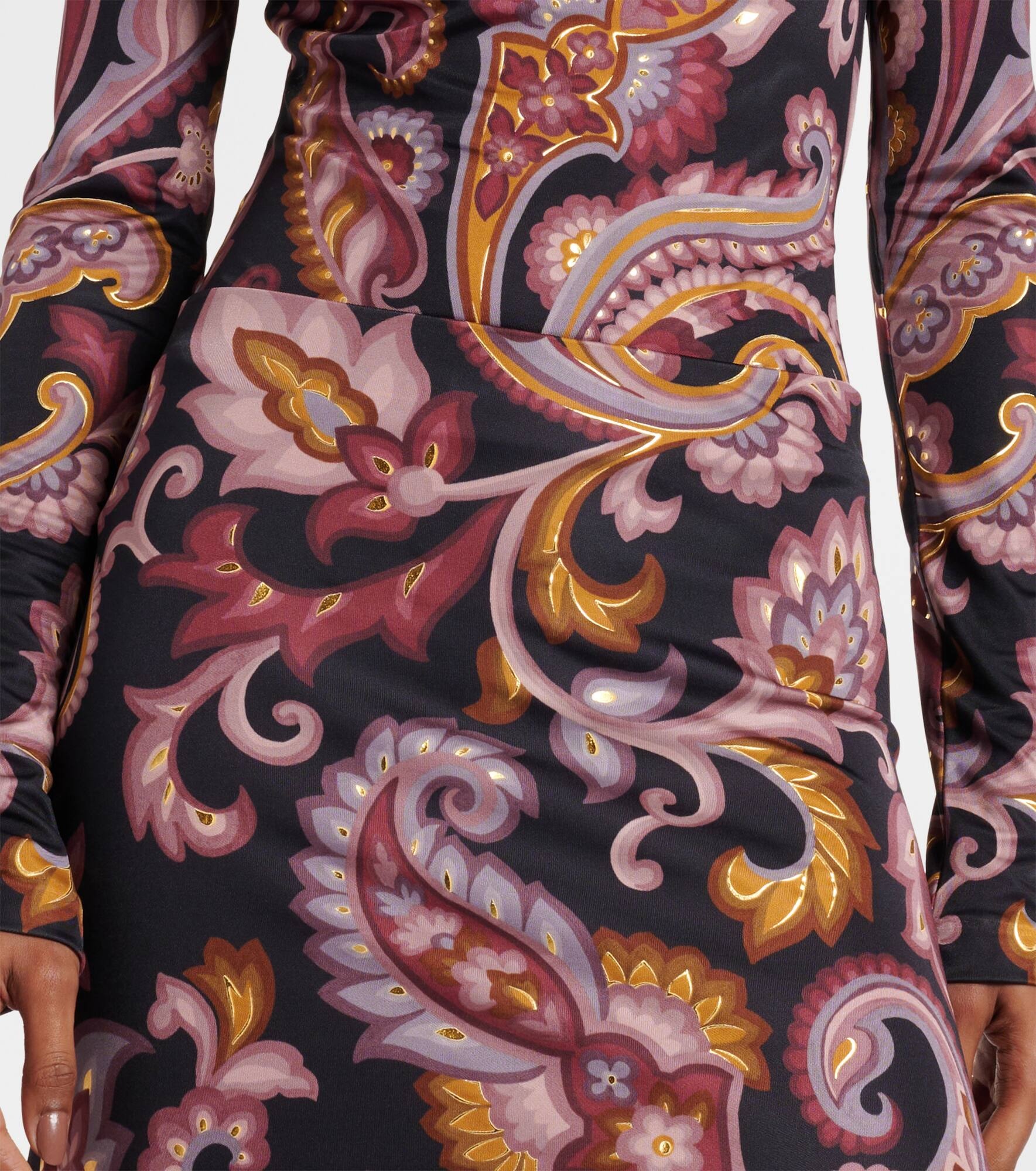 Paisley jersey maxi skirt - 4