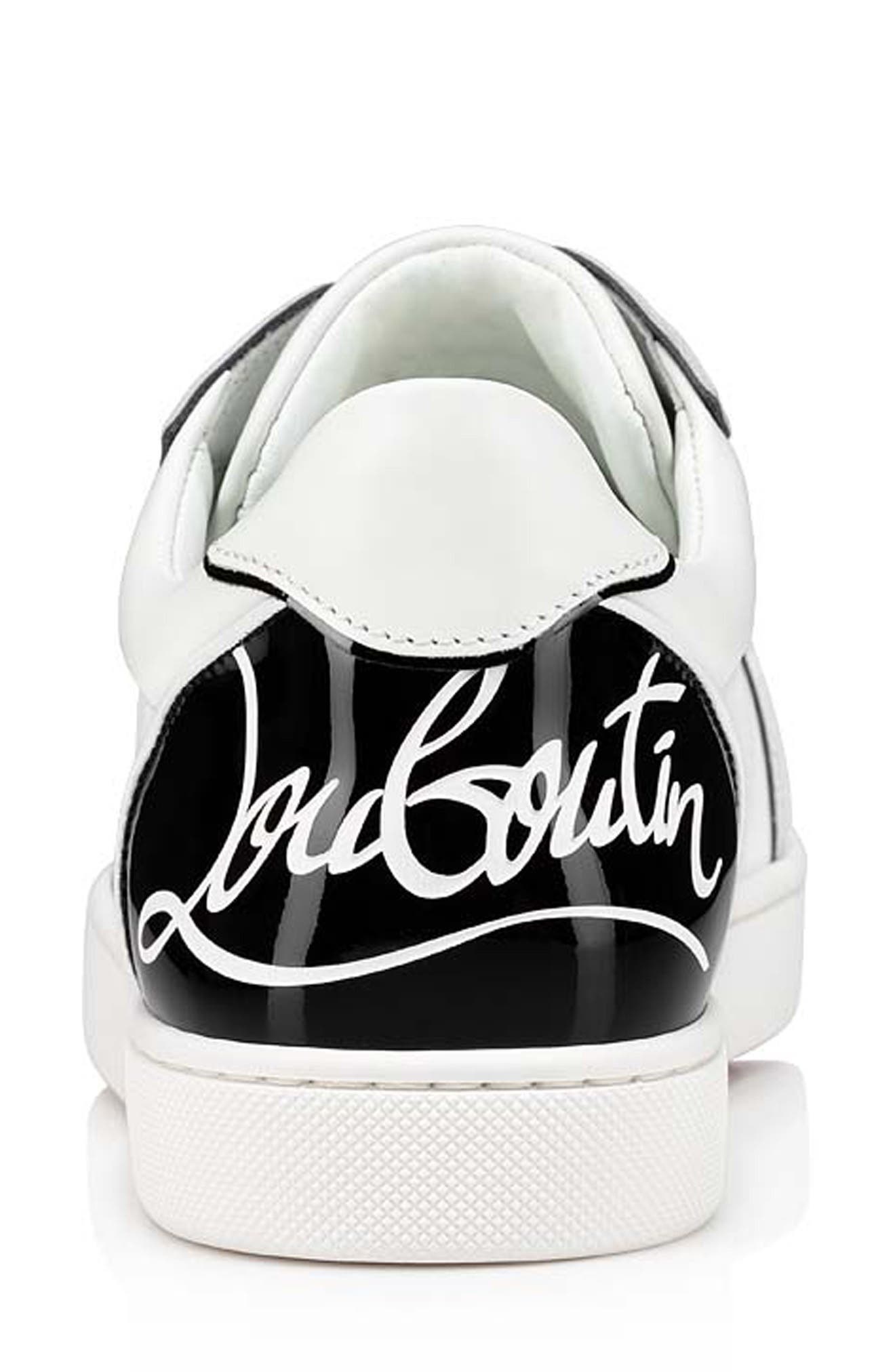 Christian Louboutin Fun Viera Low Top Sneaker in Bianco/Black at Nordstrom - 7
