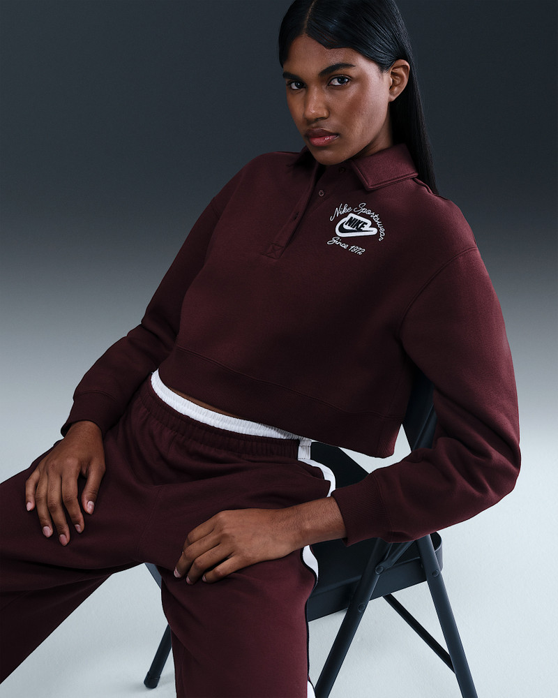 Nike Sportswear Phoenix Fleece Women's Loose Collared Pull-Over Top 3