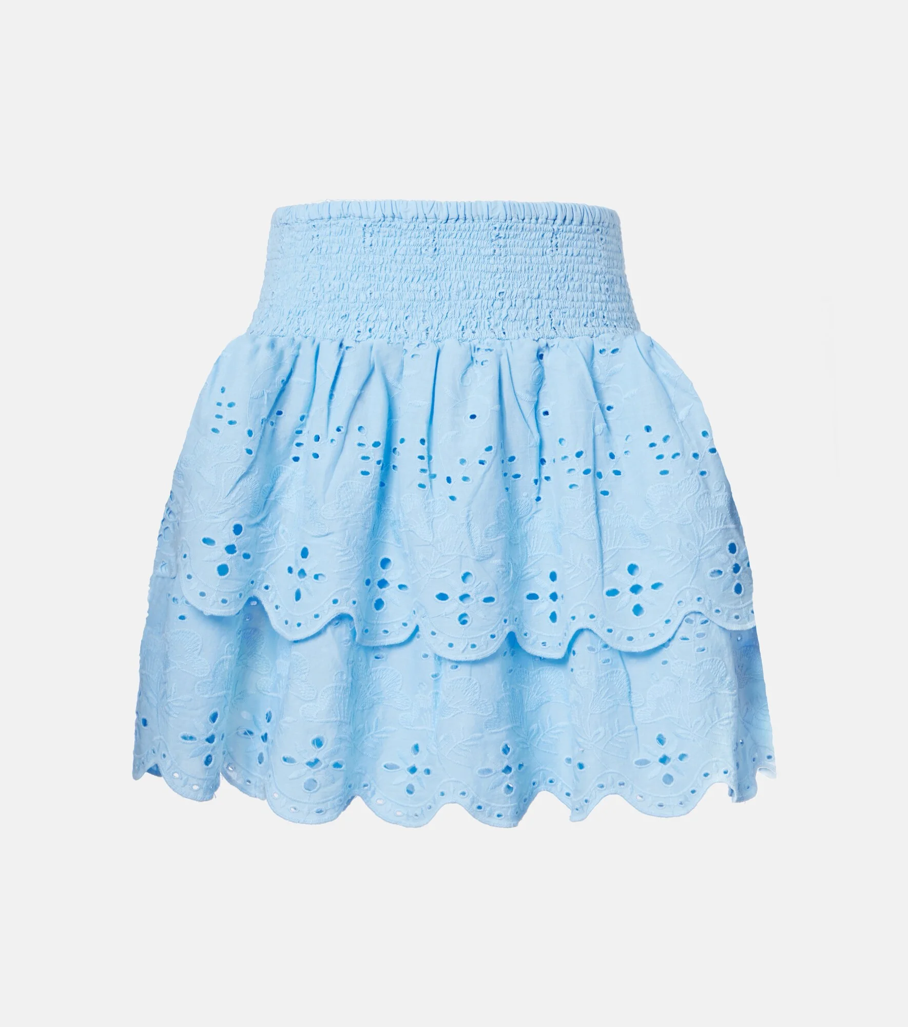 Riri broderie anglaise cotton miniskirt - 1