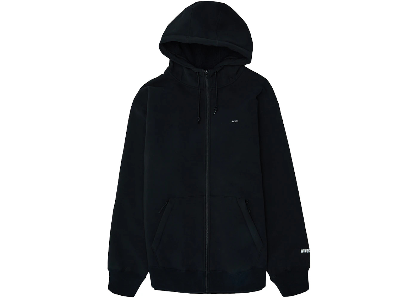 Supreme WINDSTOPPER Zip Up Hooded Sweatshirt FW20 Black - 1
