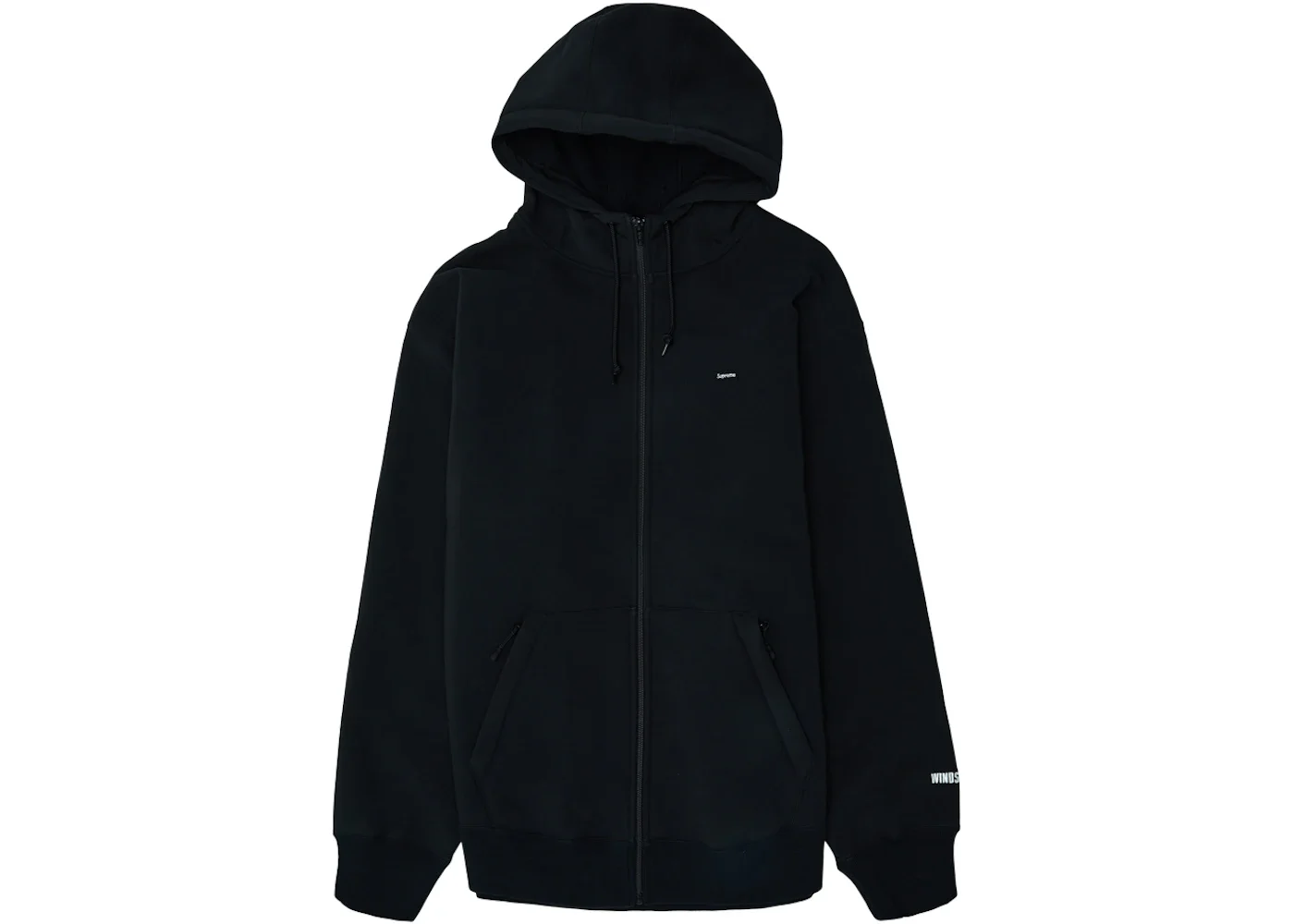 Supreme WINDSTOPPER Zip Up Hooded Sweatshirt FW20 Black - 1