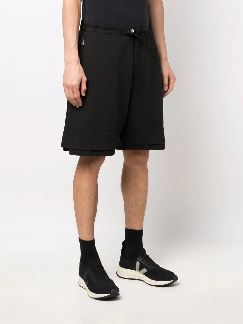 drawstring cargo shorts - 3