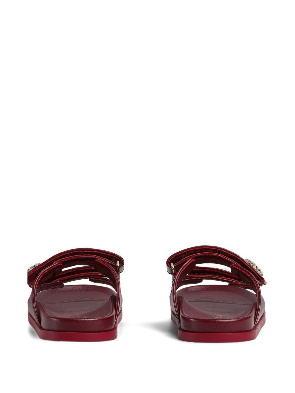 double-strap crystal-embellished sandals - 4