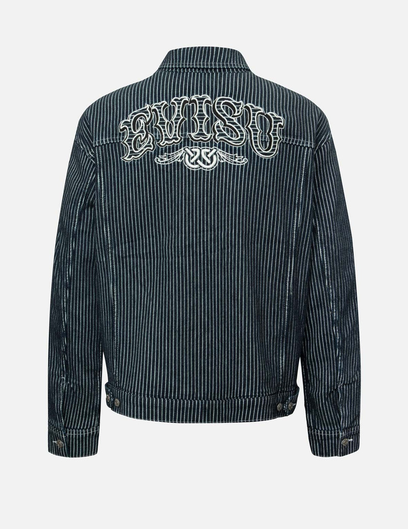 EVISU SEAGULL AND WHEEL OF WISDOM PRINT LOOSE FIT DENIM JACKET outlook
