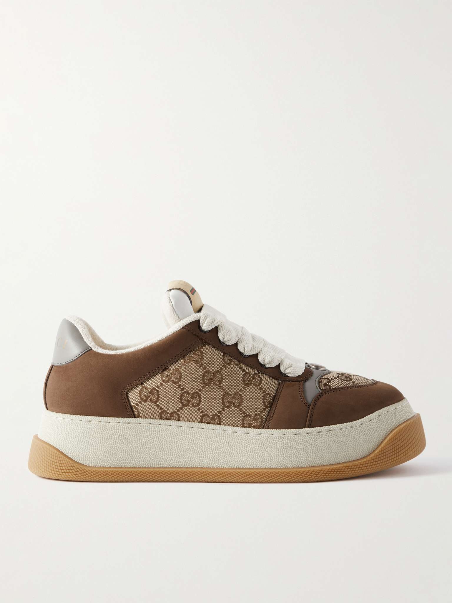 Screener Monogrammed Canvas, Suede and Leather Sneakers - 1