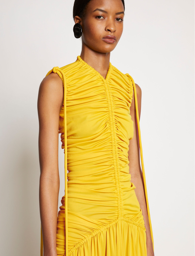 Viscose Jersey Sleeveless Ruched Dress 5