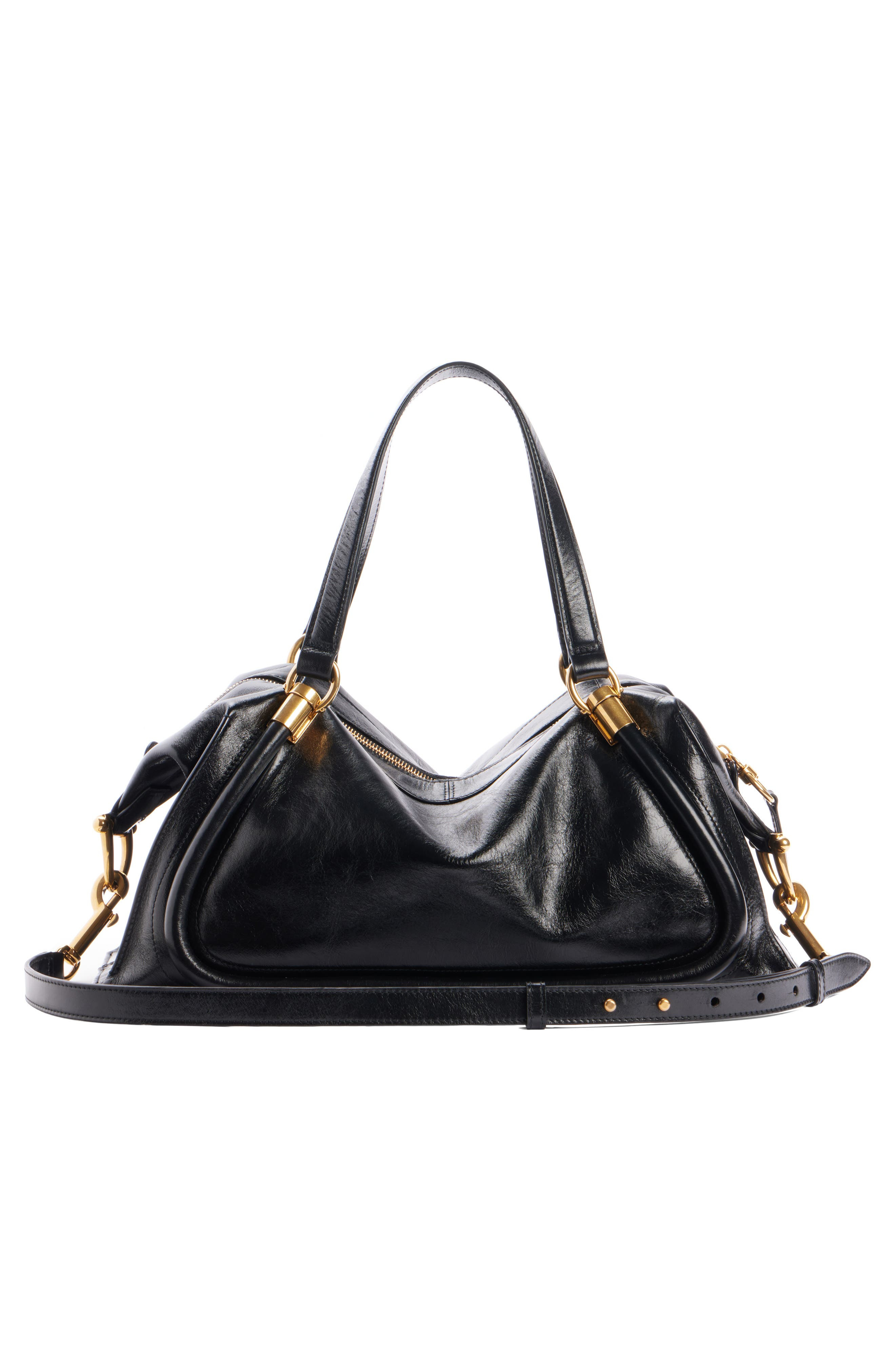 Chloé Large Paraty 24 Leather Shoulder Bag in Black at Nordstrom - 3