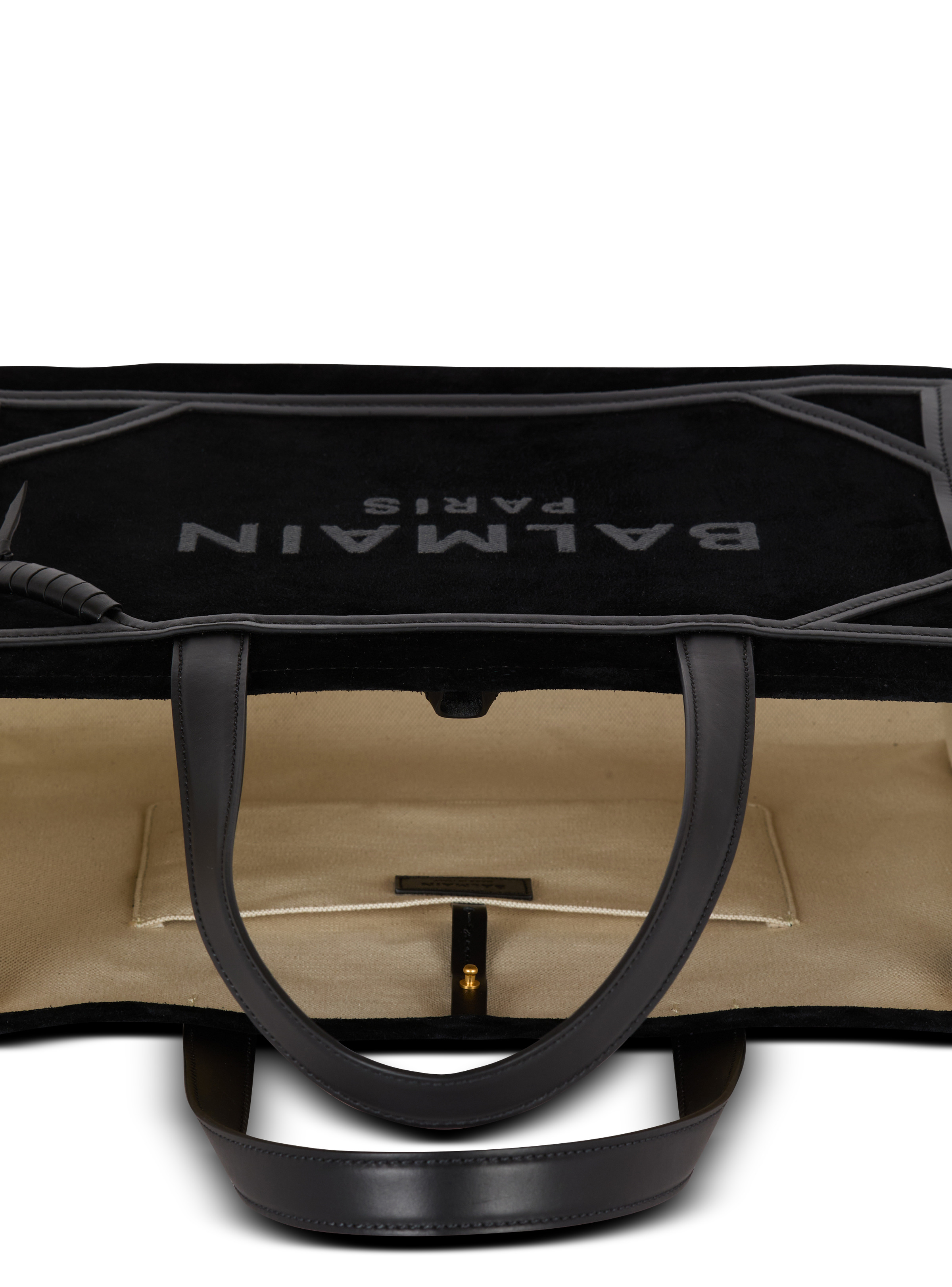 Medium suede B-Army tote bag - 6