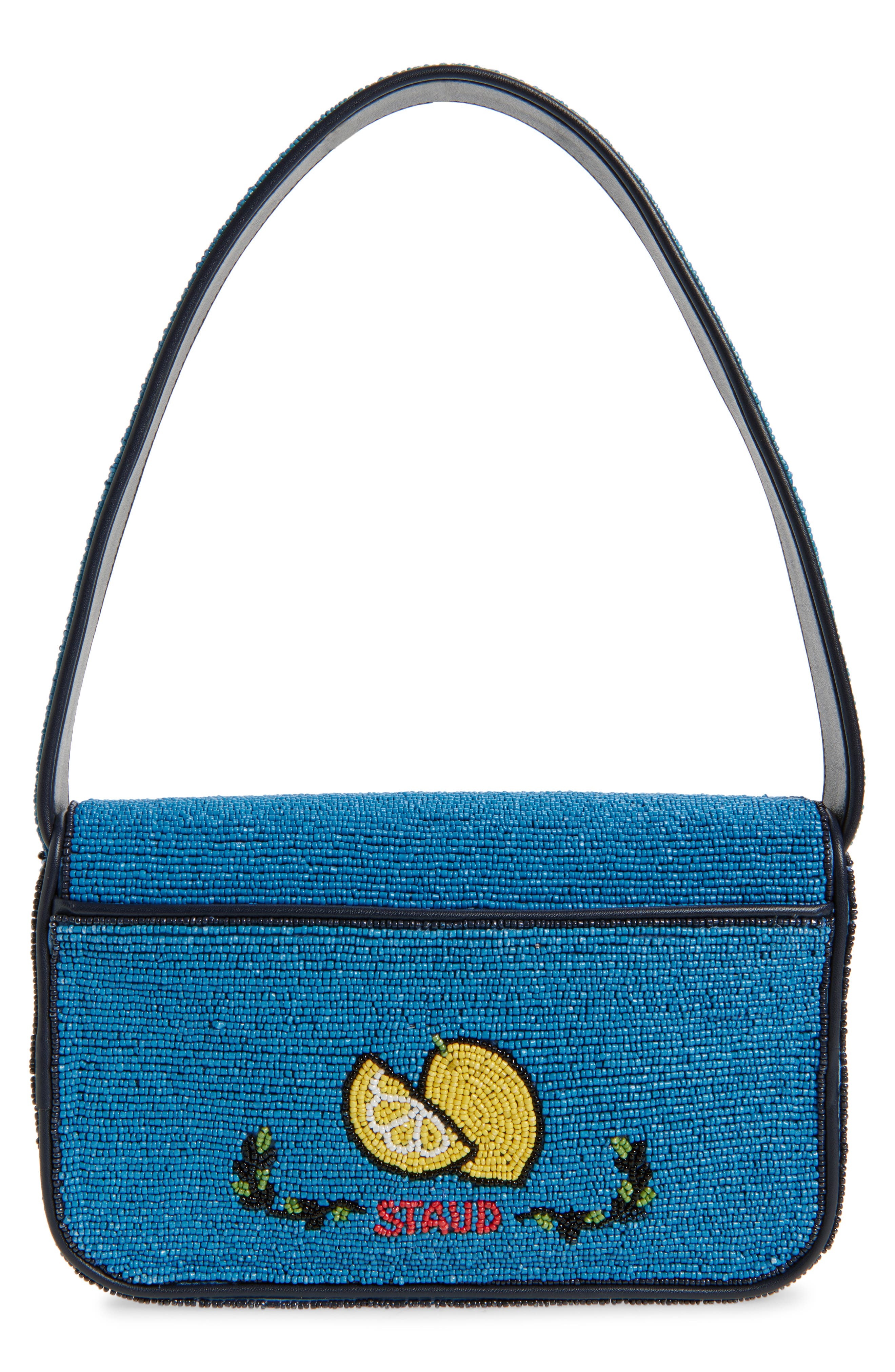 STAUD Tommy Beaded Shoulder Bag in Staudines Blue at Nordstrom - 3