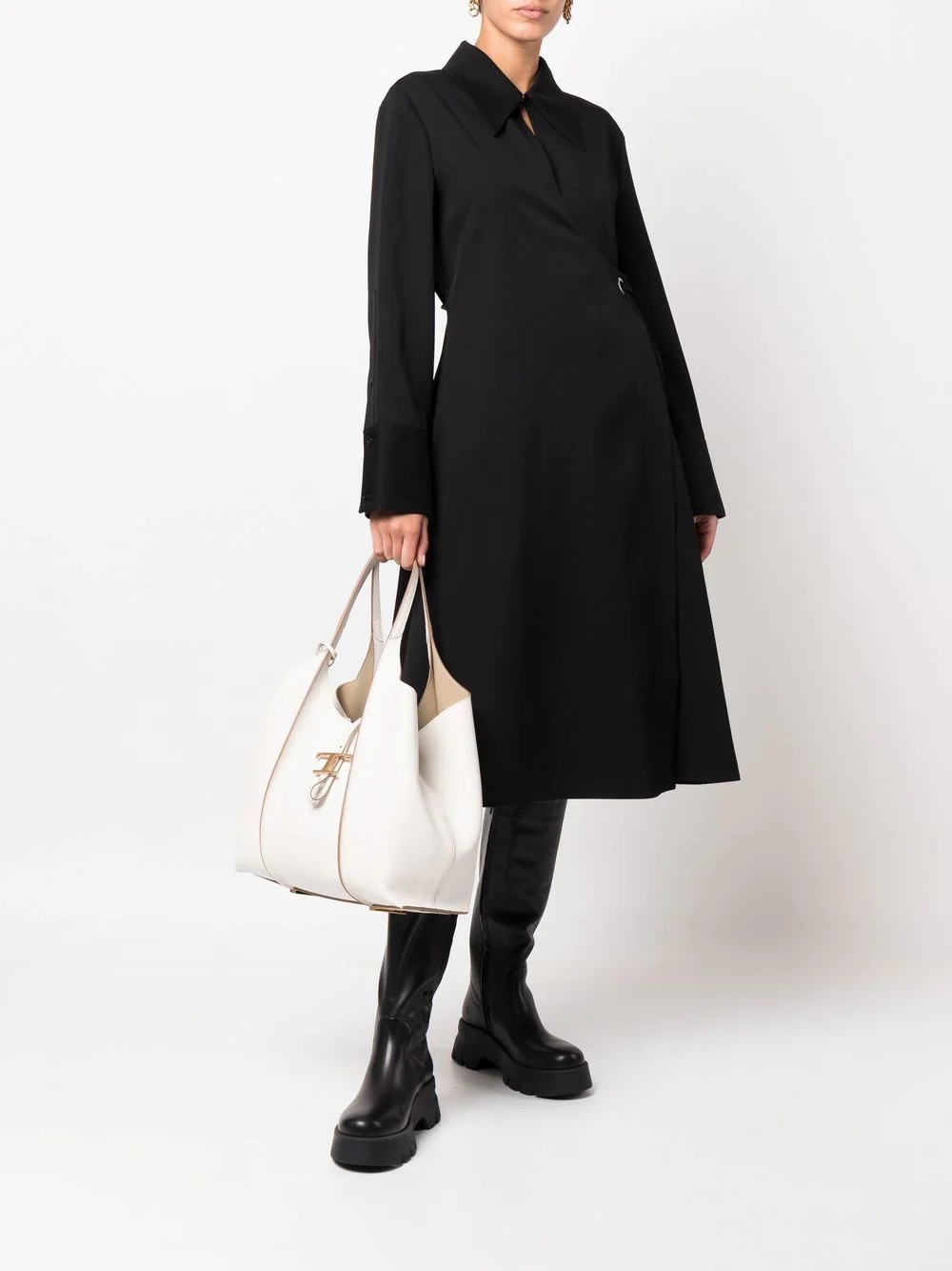 medium leather tote bag - 2
