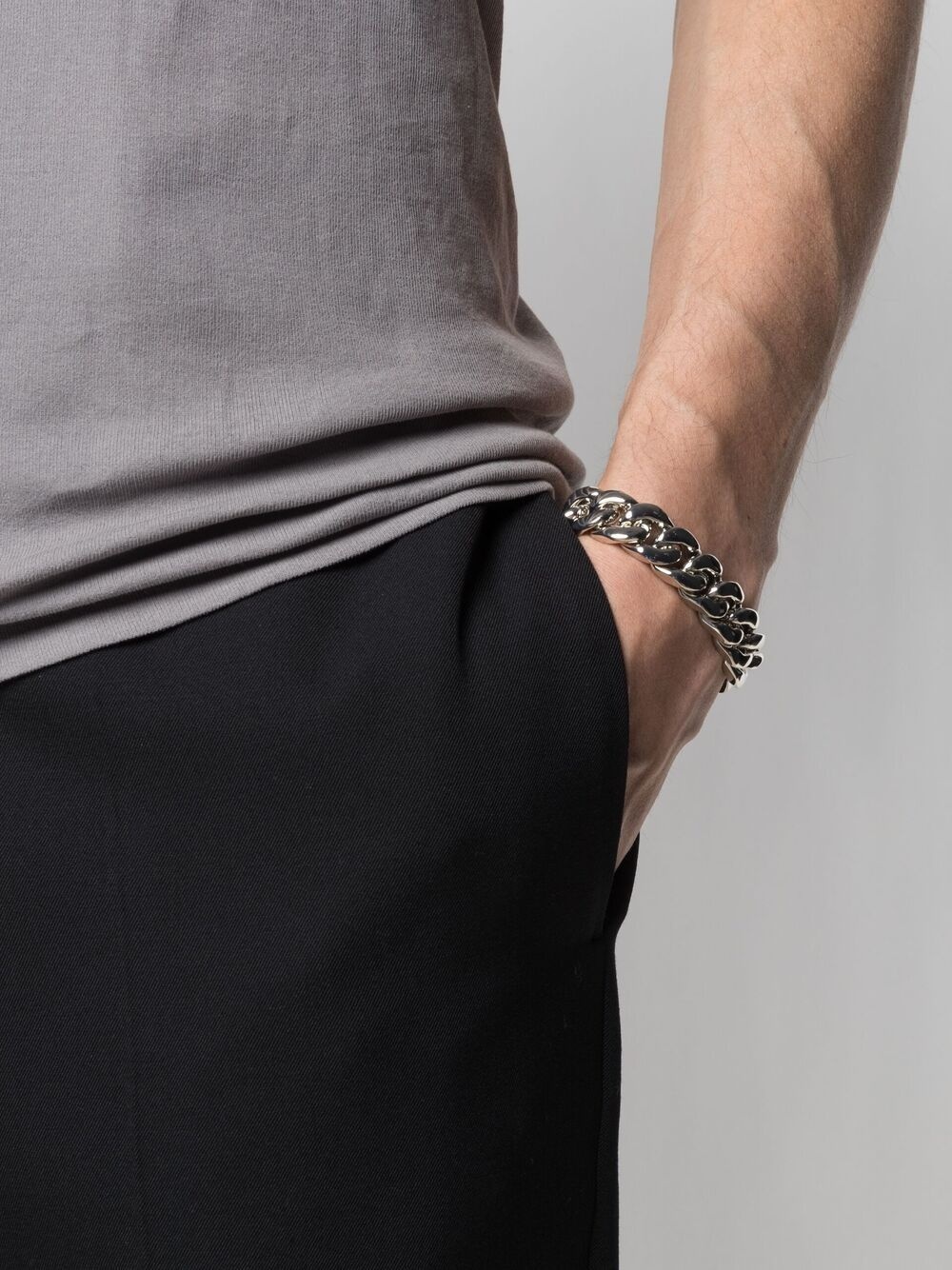 Chain 7 logo-engraved bracelet - 2
