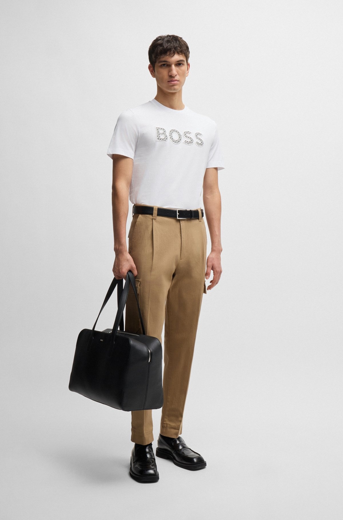 COTTON-JERSEY T-SHIRT WITH LOGO DETAIL - 4