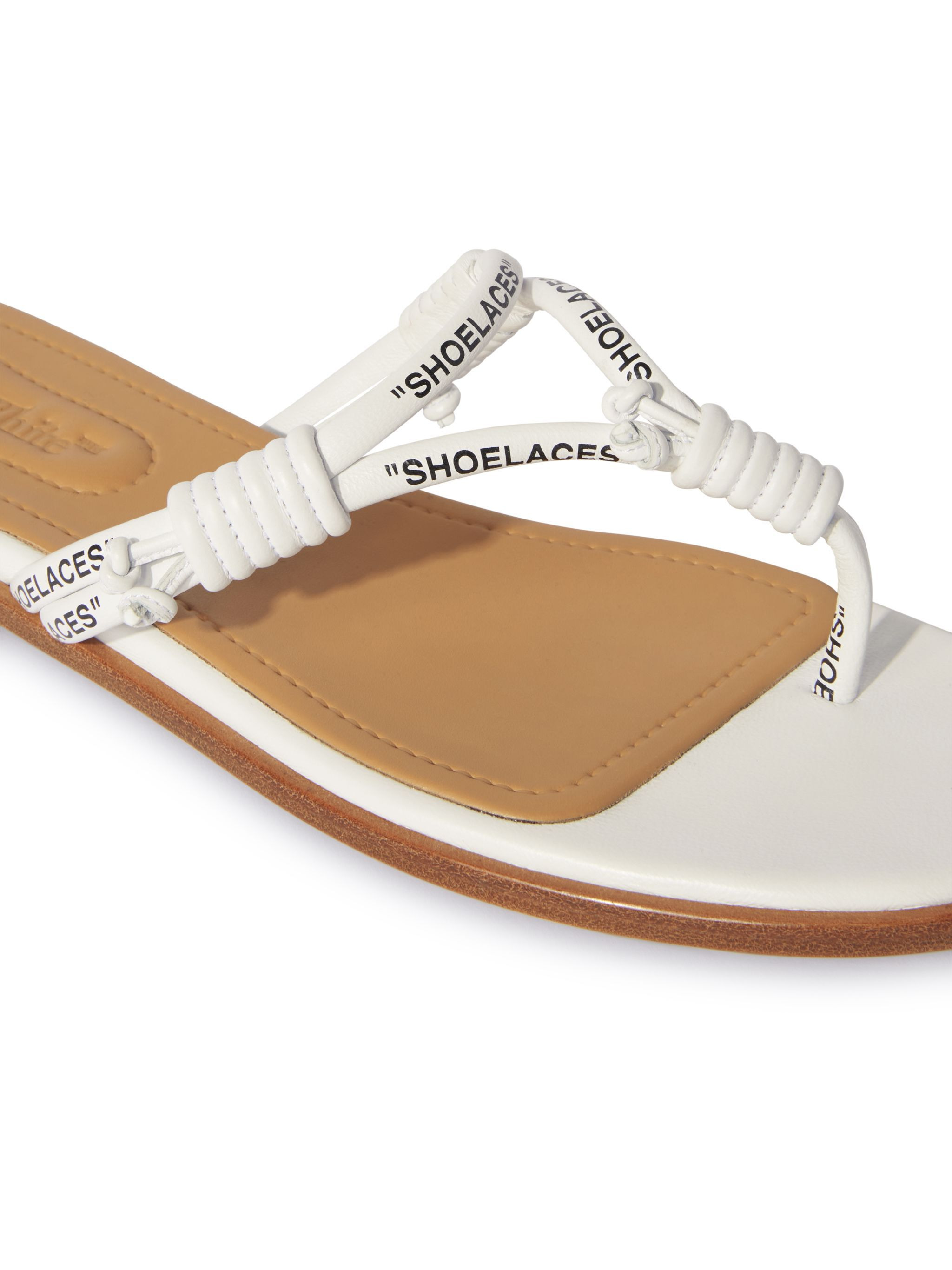 White Shoelace Sandals - 6