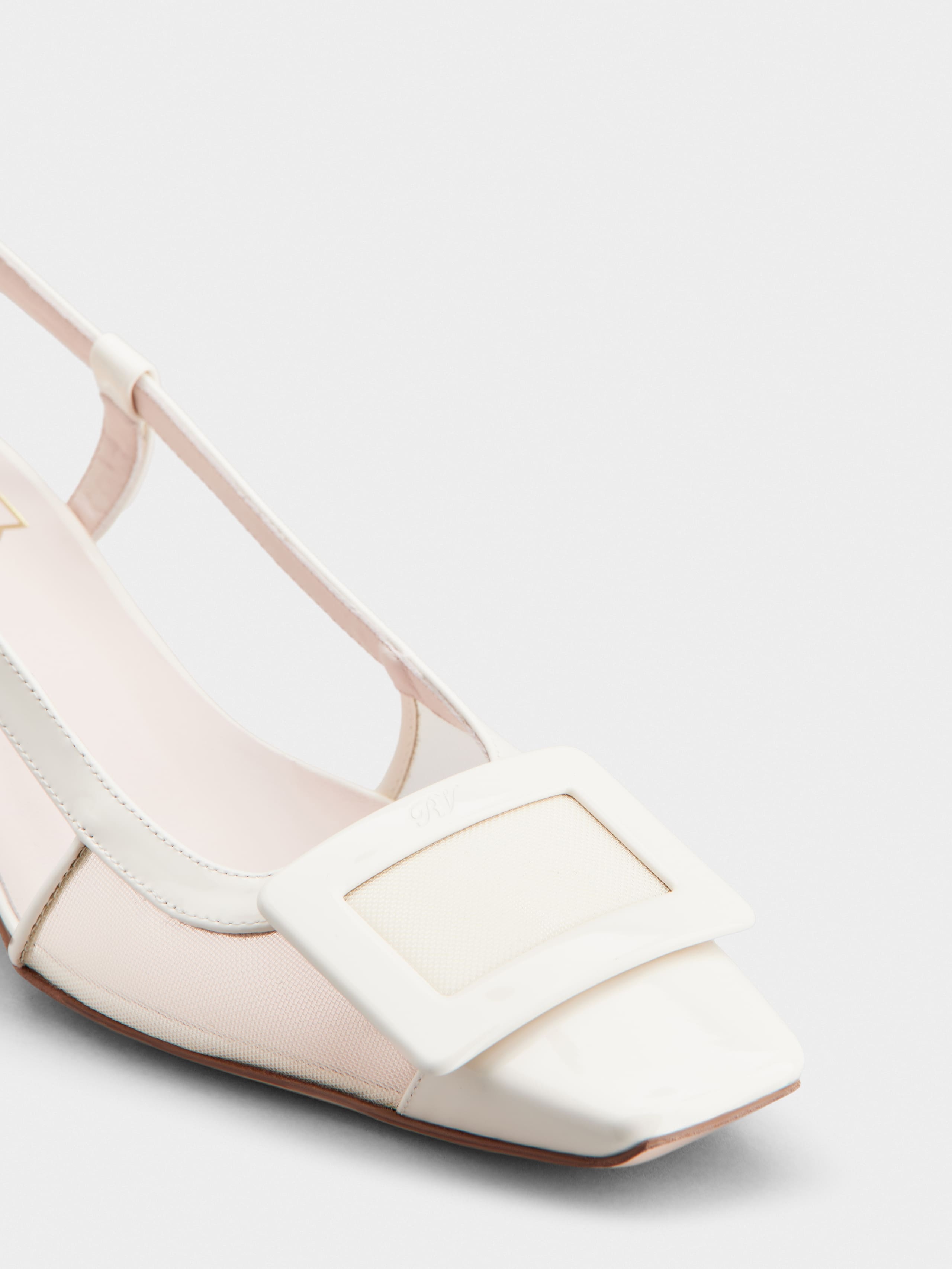 Belle Vivier Slingback Pumps in mesh fabric - 3