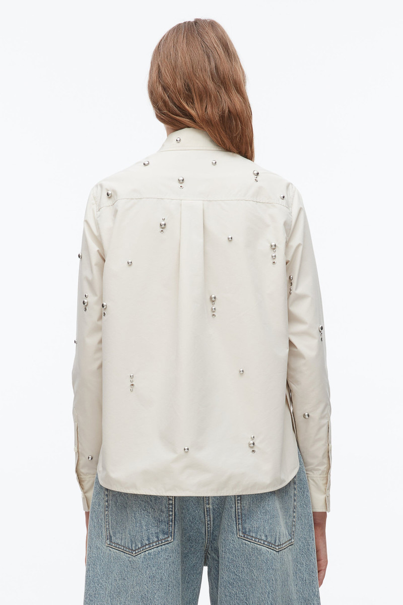 Stud Embellished Cropped Shirt 5
