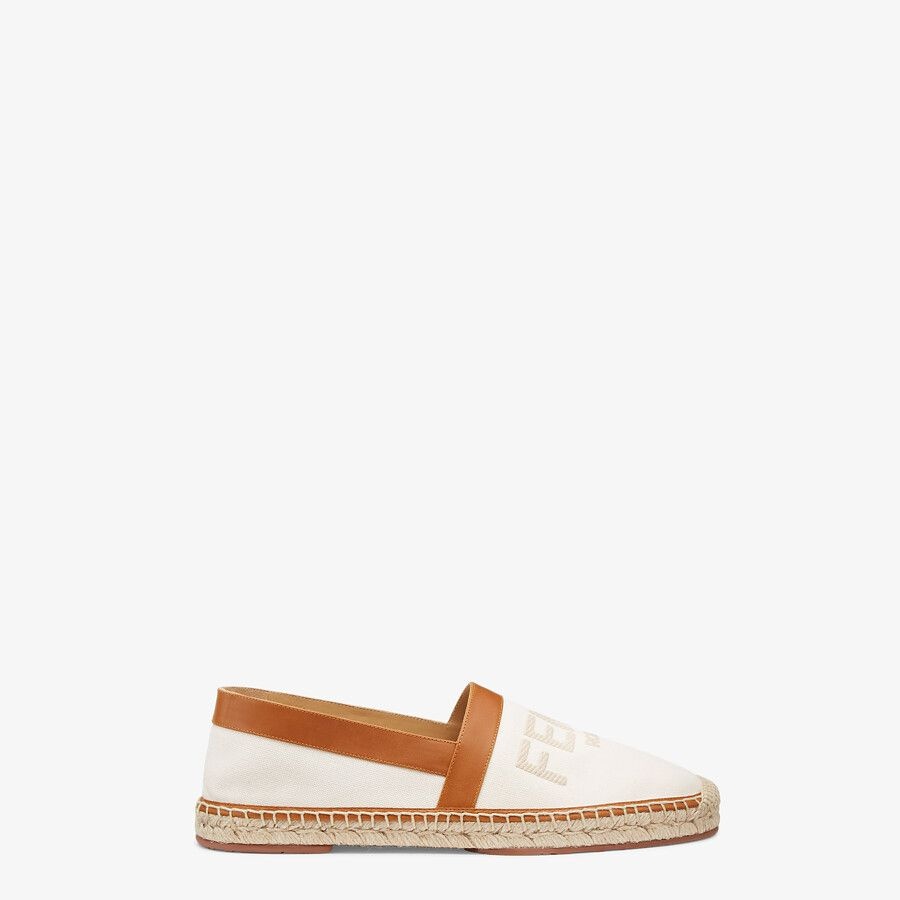 Undyed canvas espadrilles - 1