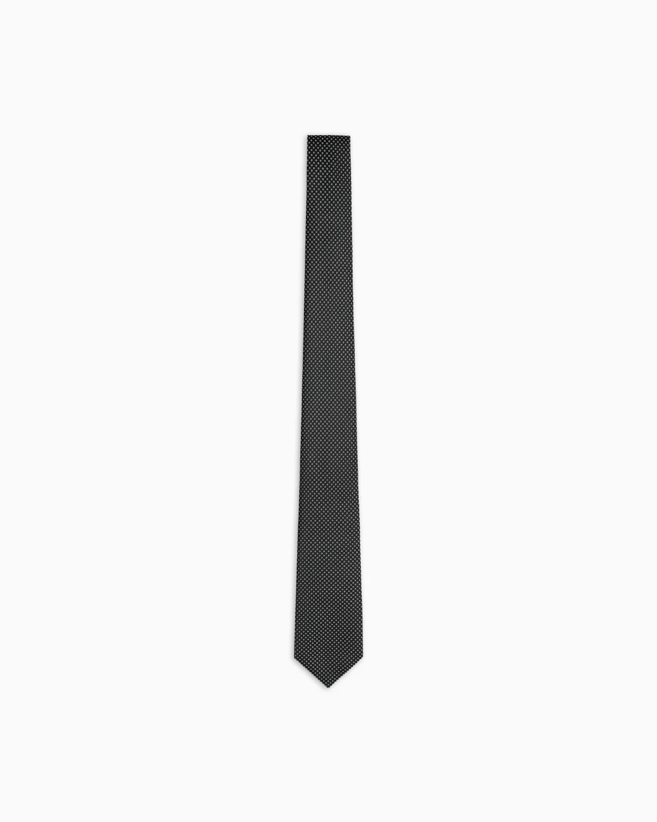 SILK TIE WITH JACQUARD MICRO-PATTERN - 1