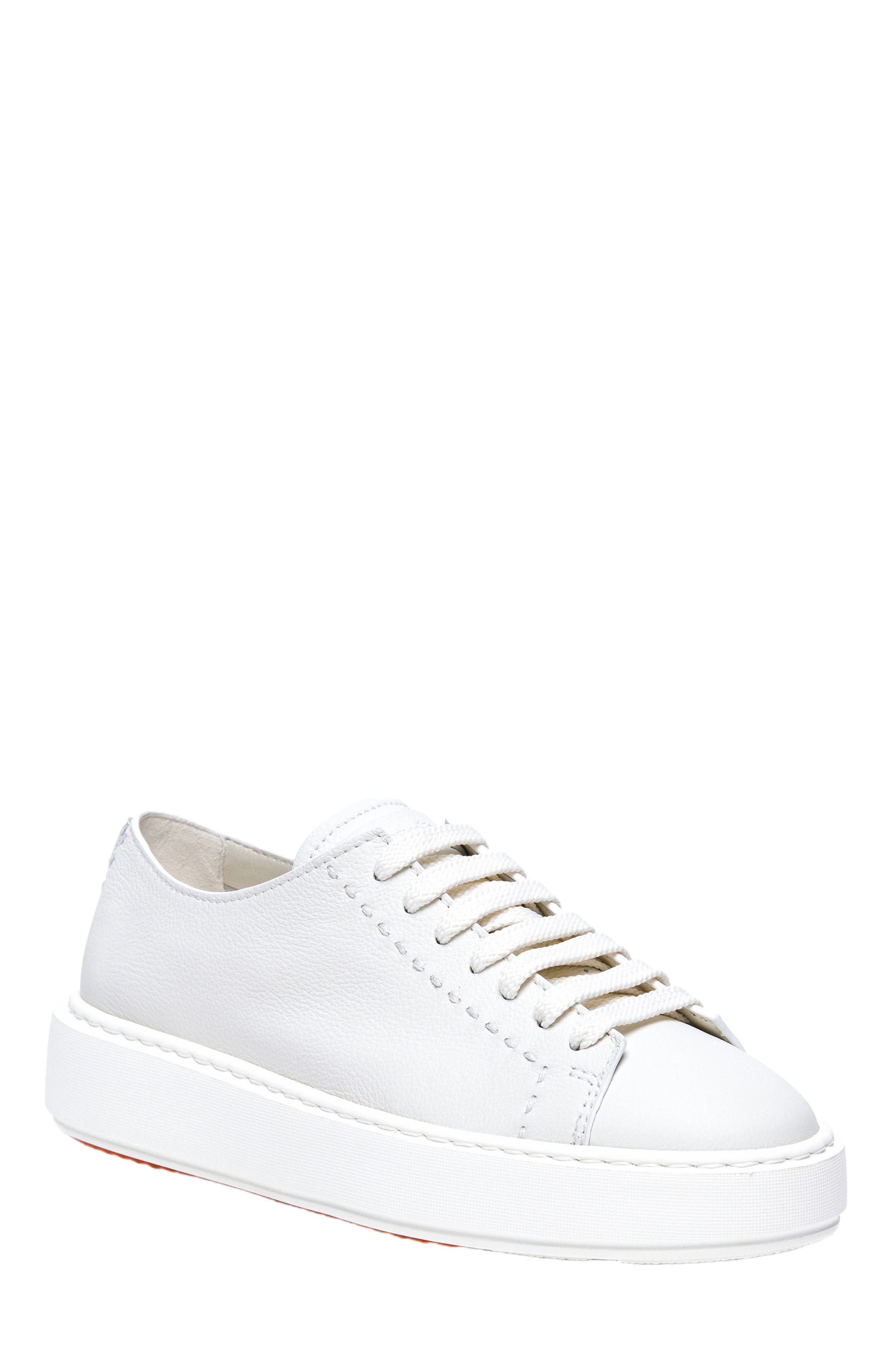 Santoni Women's white leather sneaker at Nordstrom - 3
