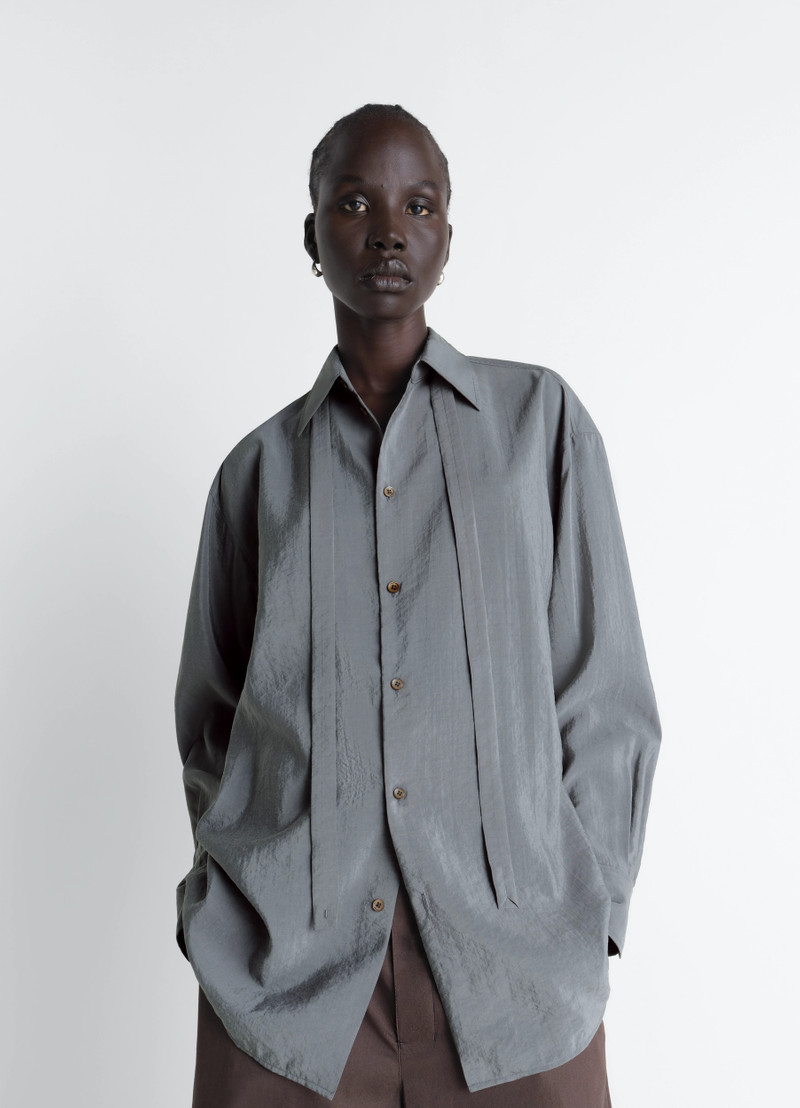 Lemaire LONG SHIRT WITH TIE IN DRY SILK outlook