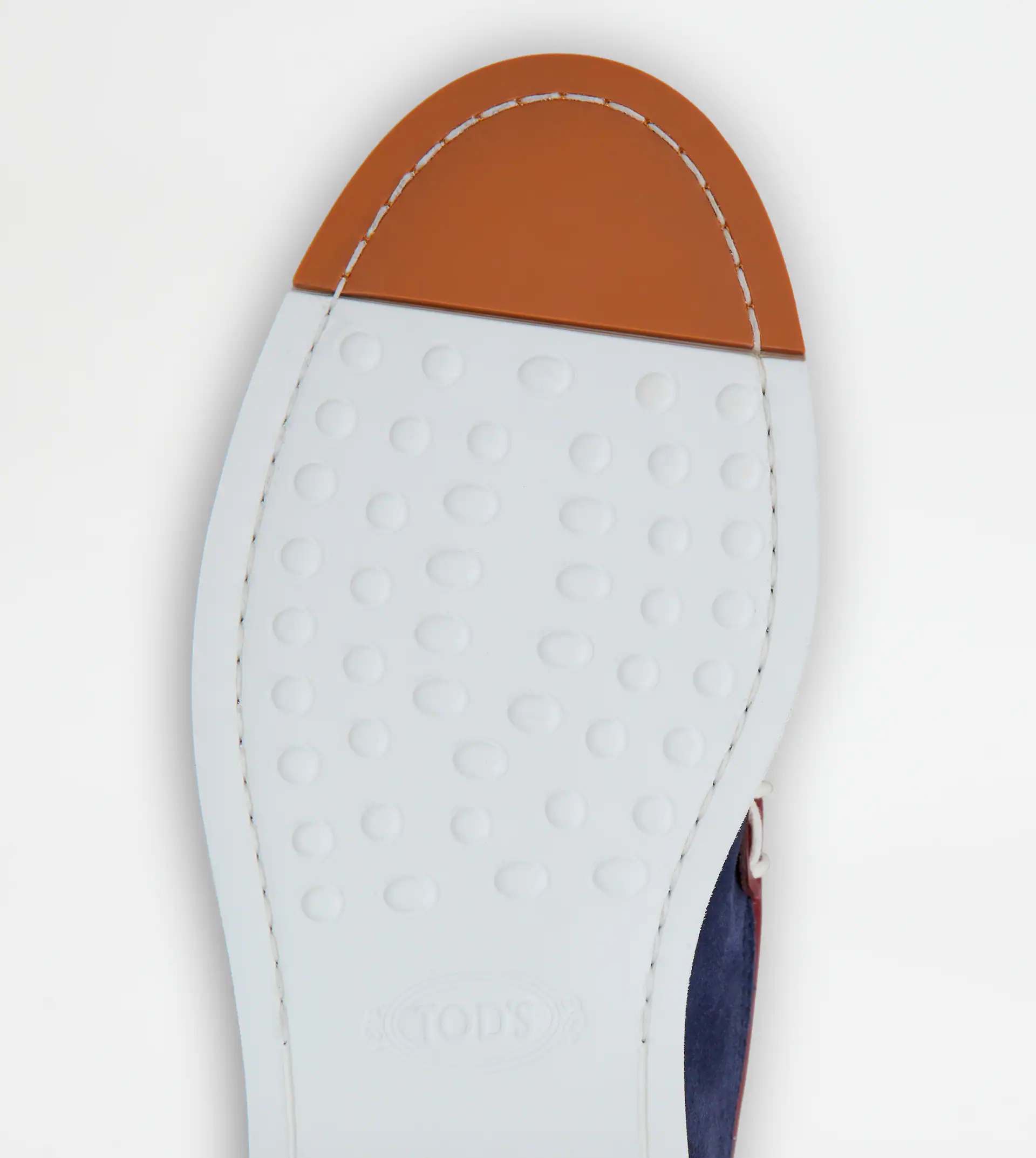 LACE-UPS IN LEATHER - BLUE, WHITE, RED - 6