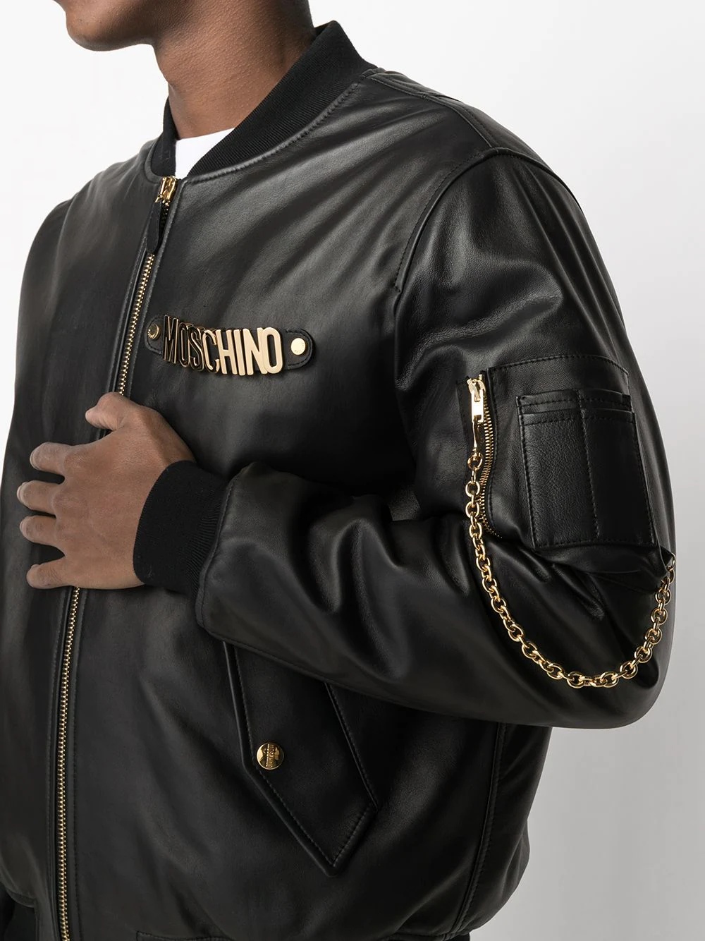 logo-plaque bomber jacket - 5