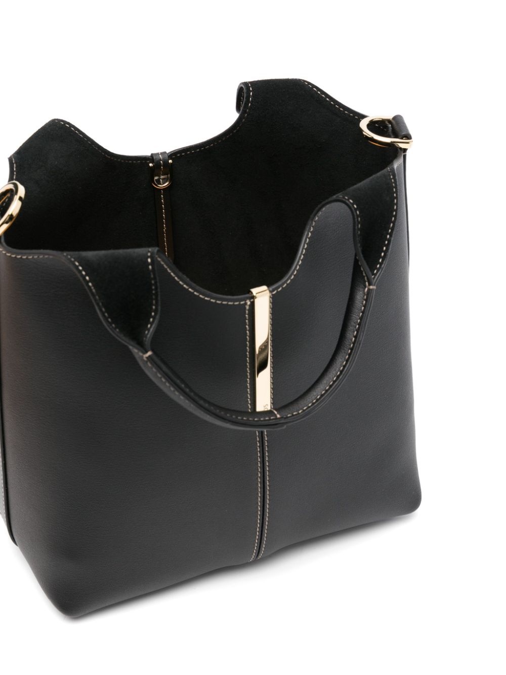 mini leather tote bag - 5