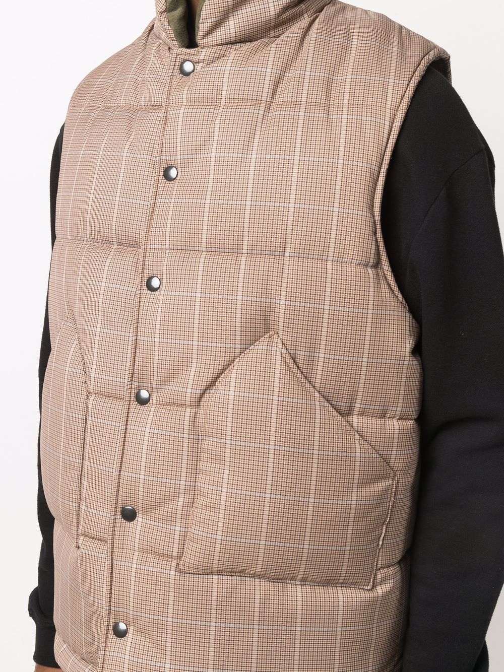 OSAKA checked padded gilet - 5