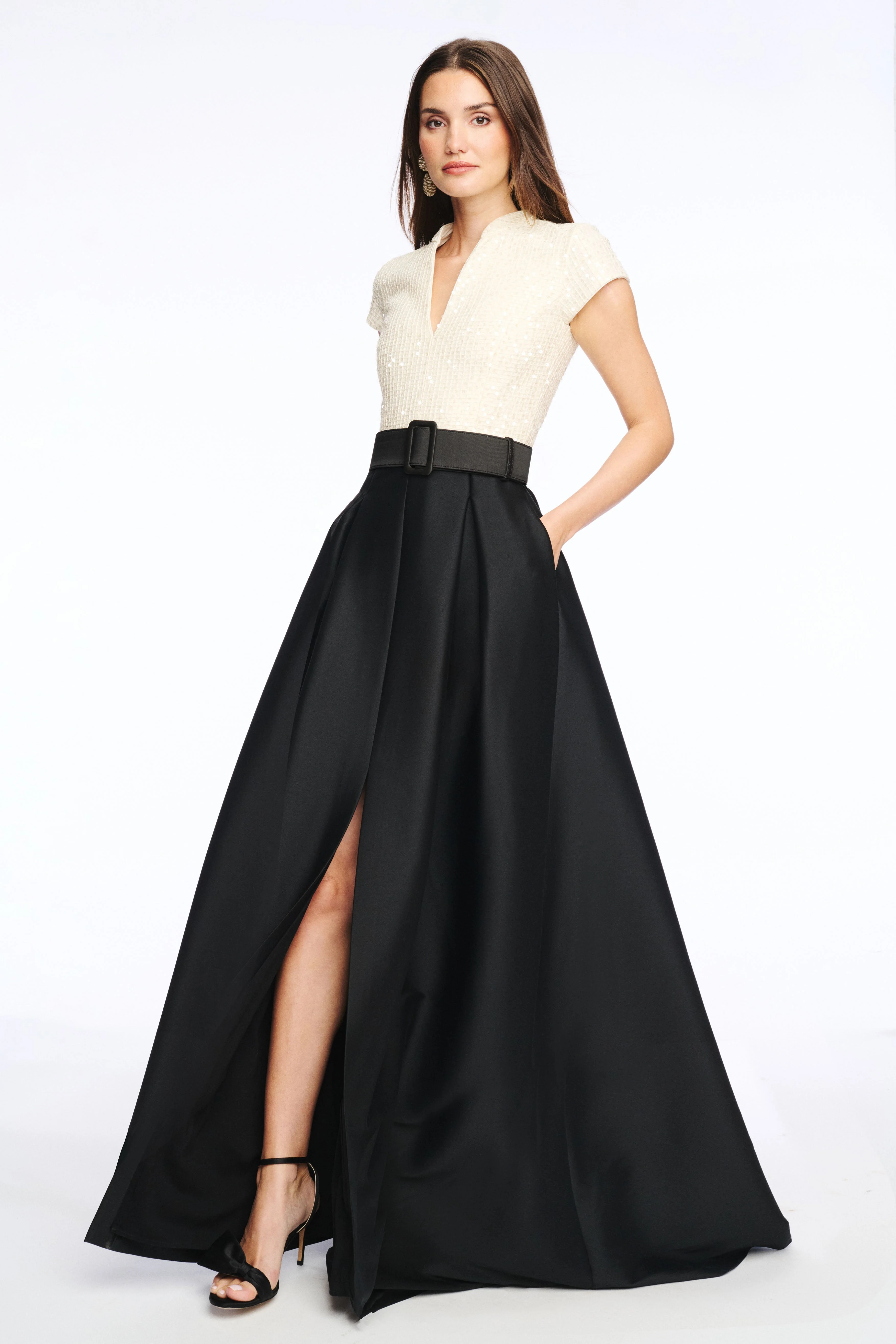ARDEN GOWN - MOONLIGHT/BLACK - 1