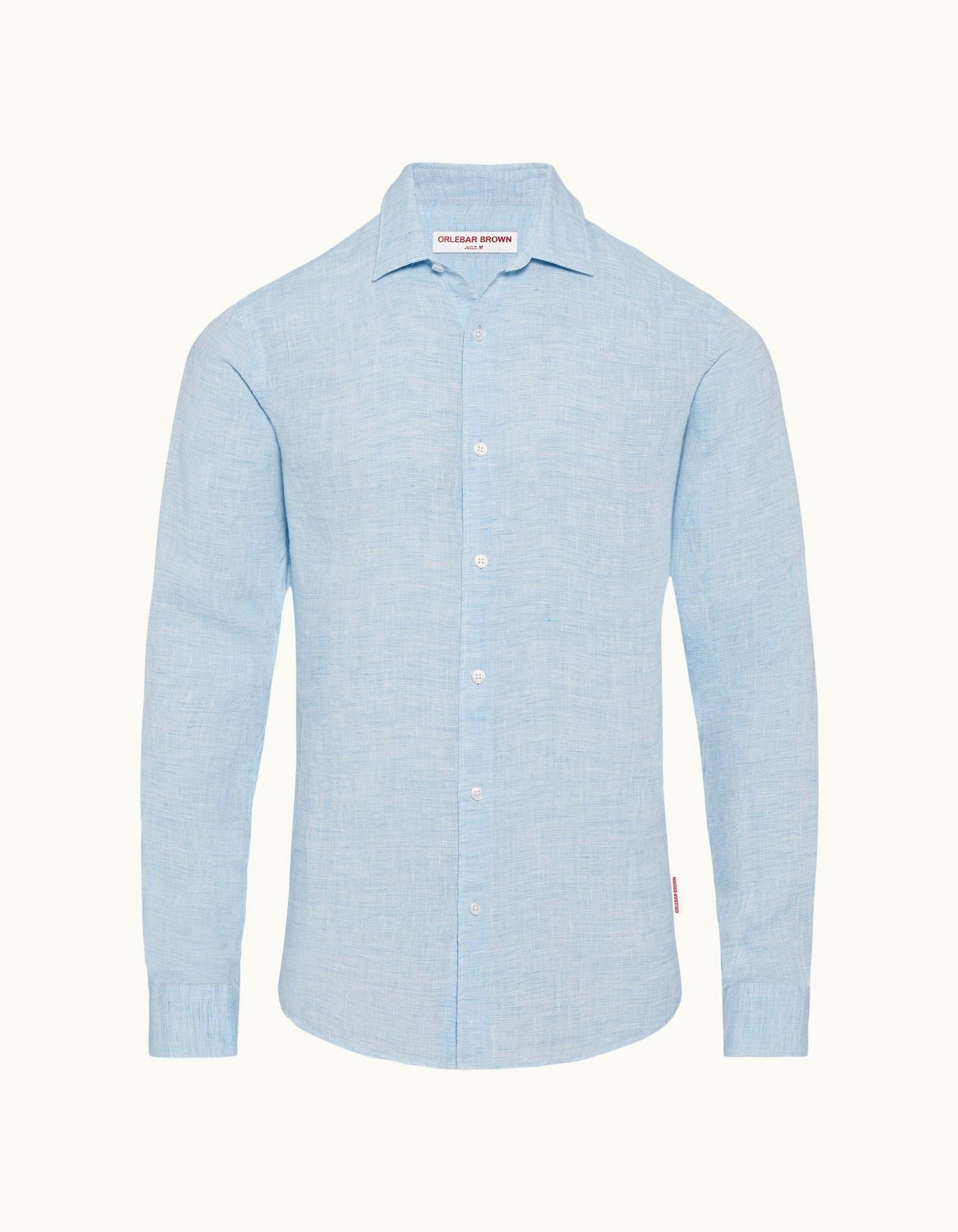 Giles Linen CLS II Shirt Pale Blue-White - 1