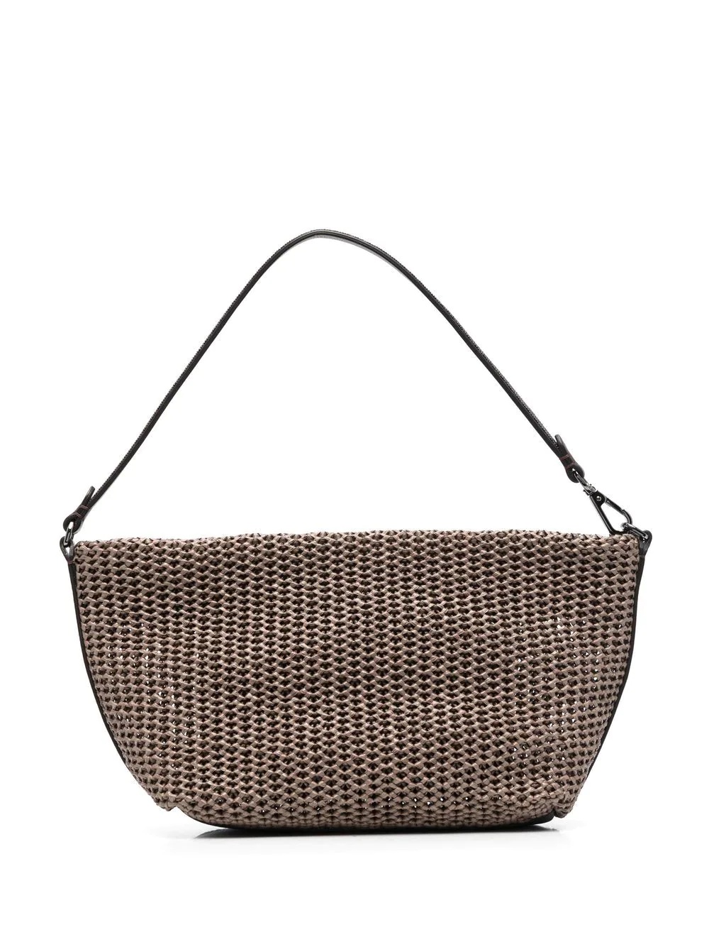 raffia-effect shoulder bag - 1